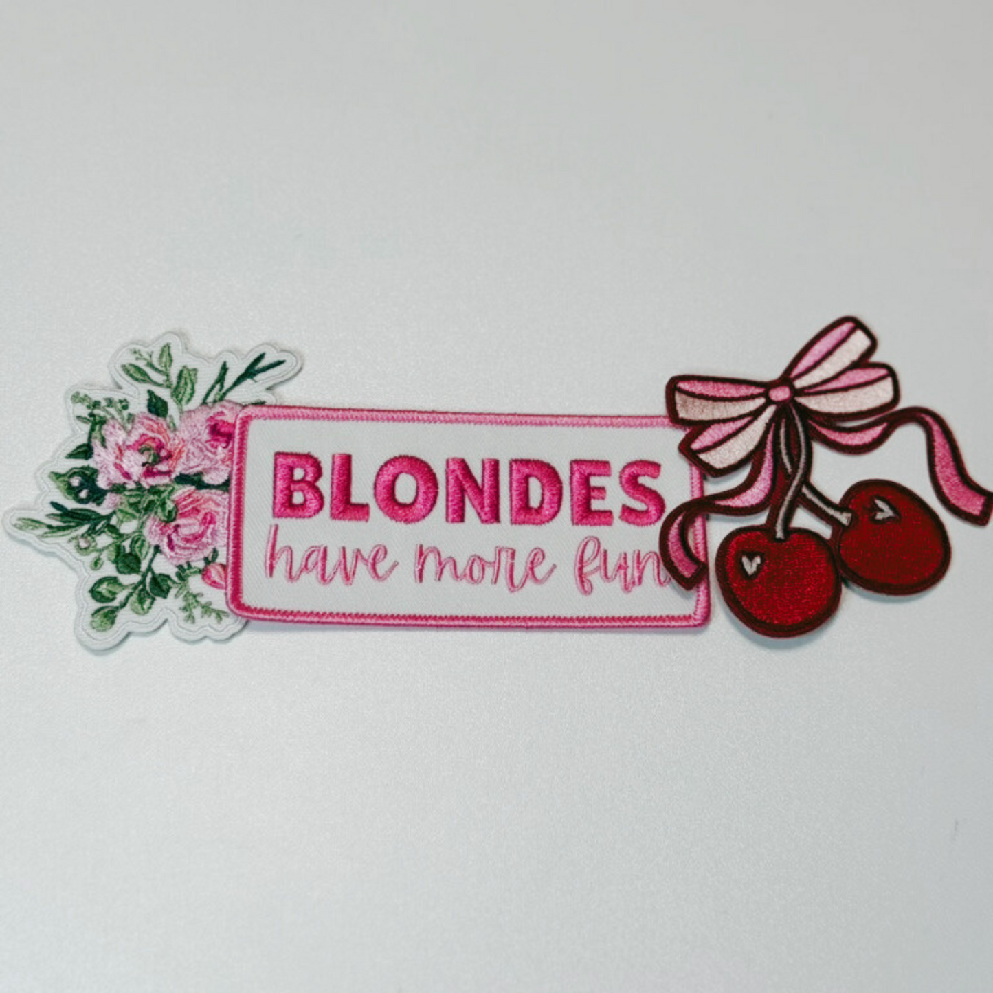 3" Cherry iron on Patch - Embroidered Hat Patch