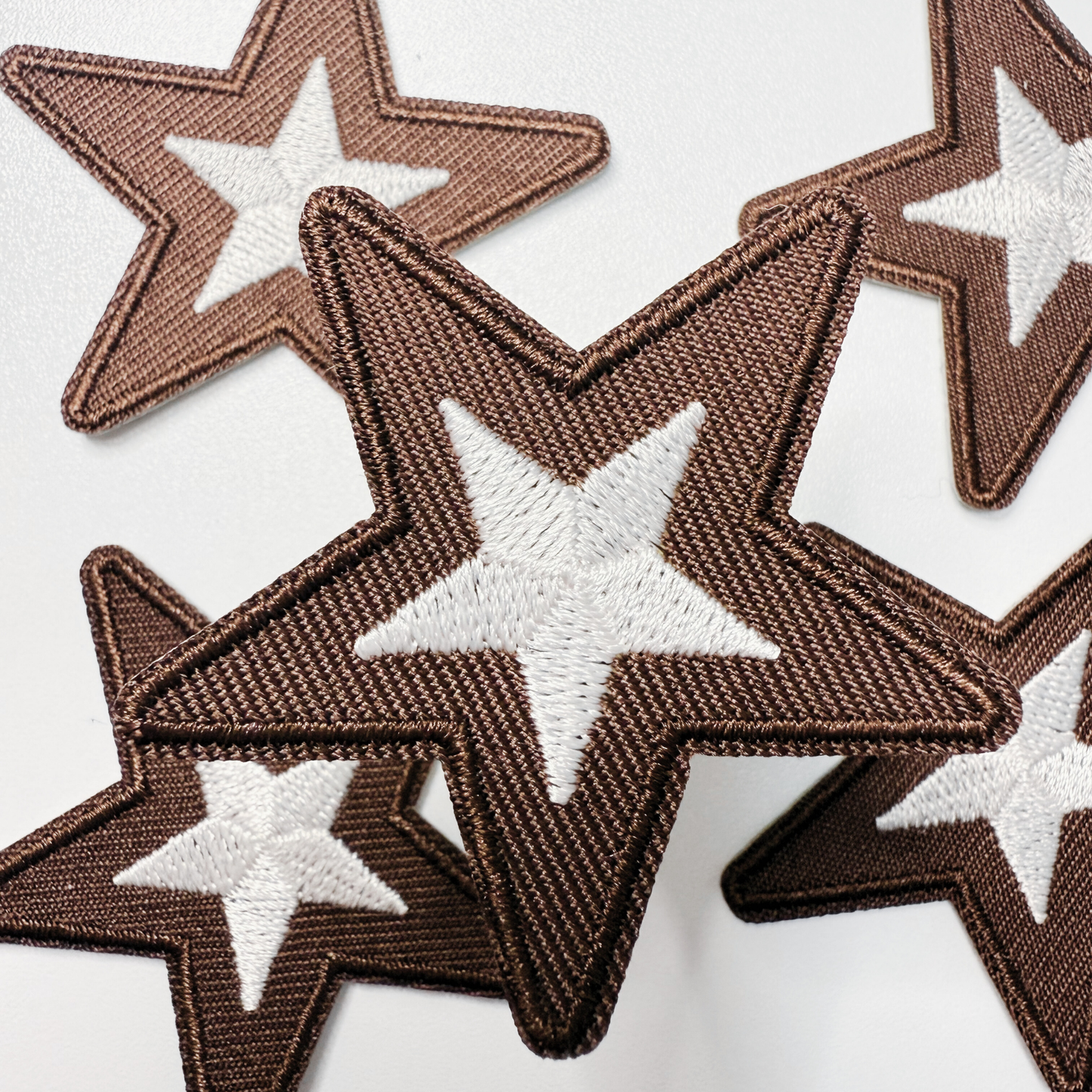 2" Star in Brown - Embroidered Hat Patch