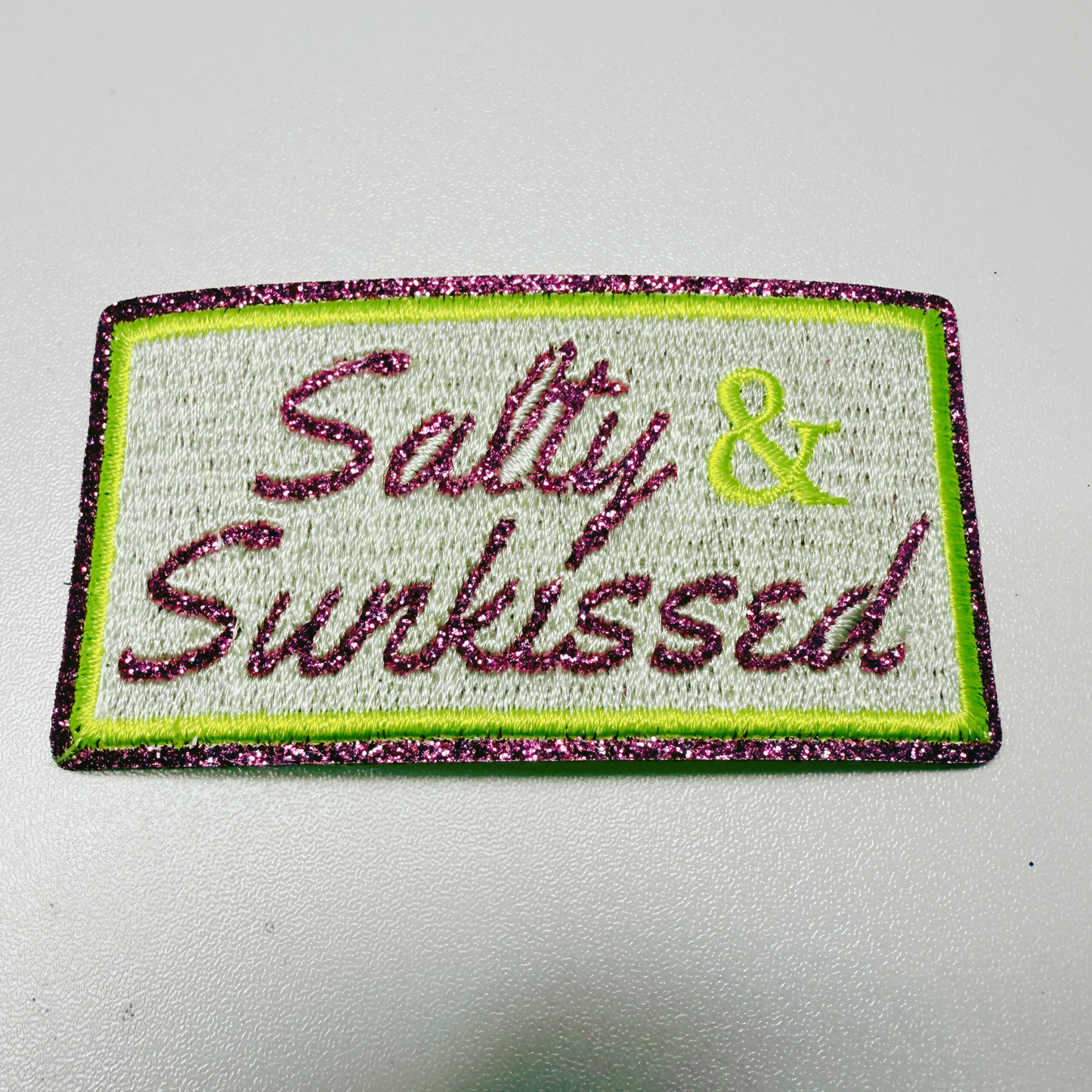 3" Sunkissed & Salty - Embroidered Hat Patch