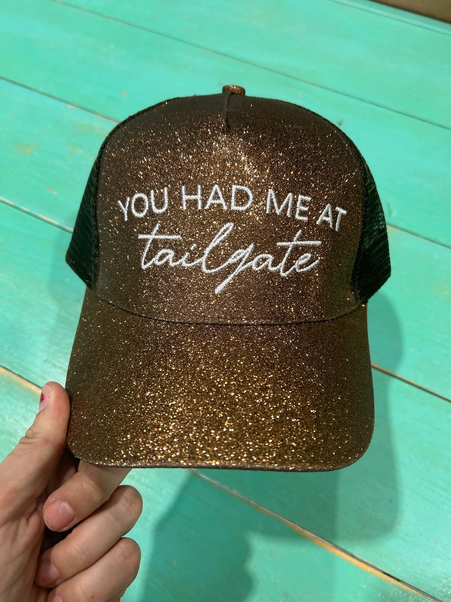 Had me at Tailgate Glitter Cap
