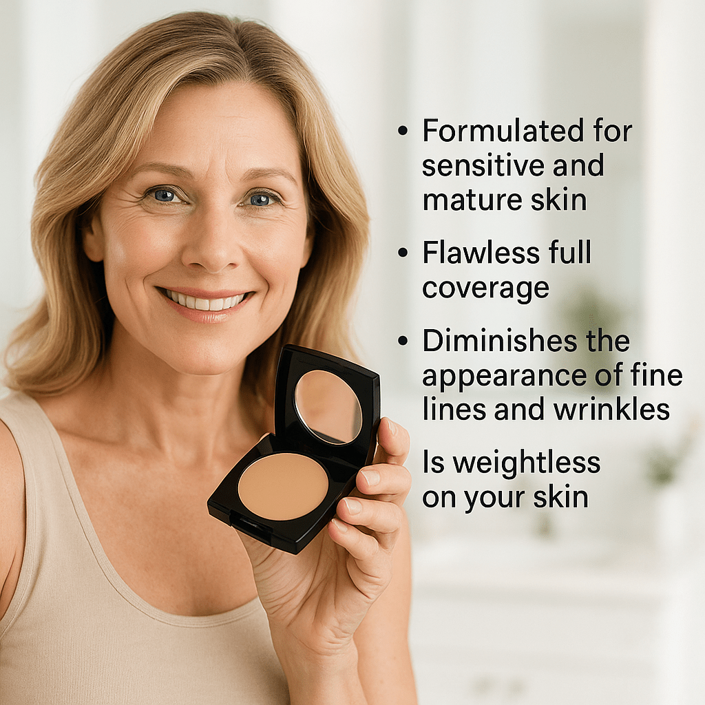 Danyel' Soft Beige Mini Compact and Translucent Powder