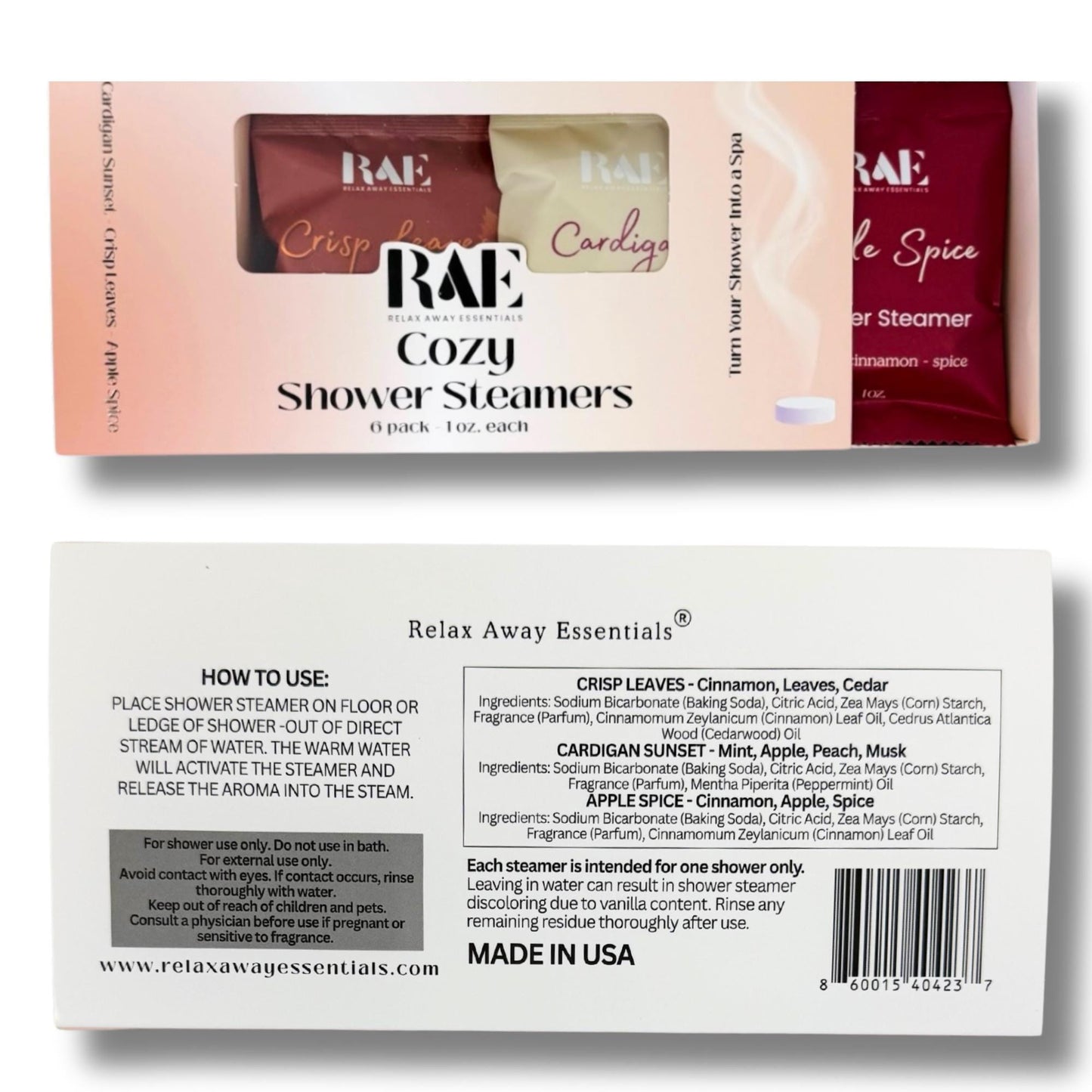 Cozy Shower Steamers 6 Pack | Fall Shower Steamers | Comfort Gift - Aromatherapy | Gift for her | Gift for him | Autumn Aromatherapy