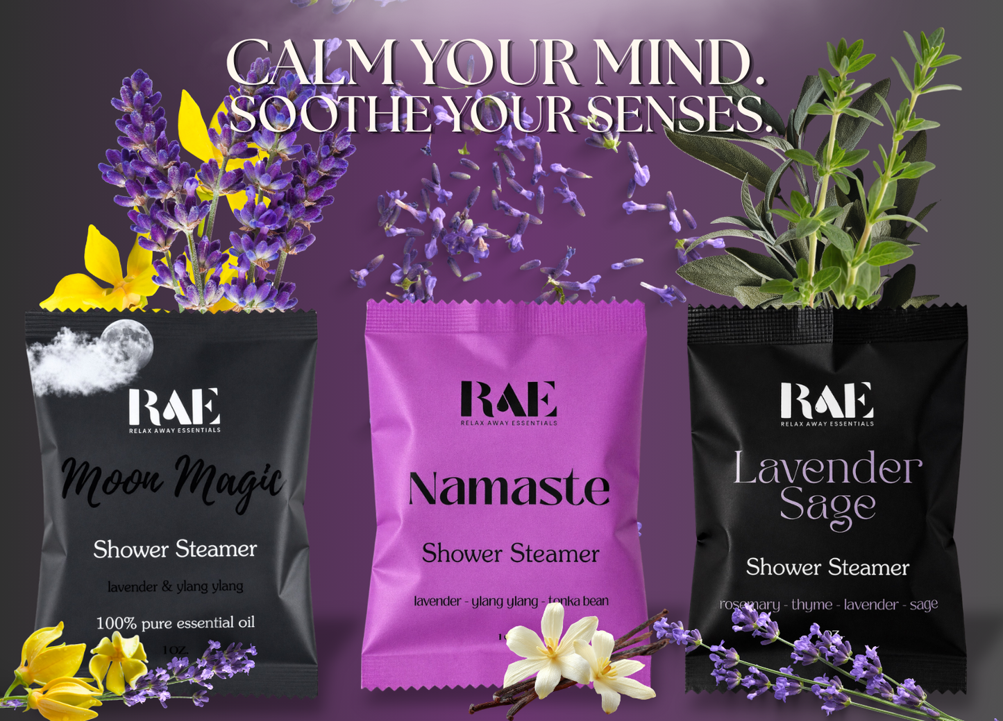 Relaxation Ritual Shower Steamers 6 Pack | Lavender Variety Pack - Spa