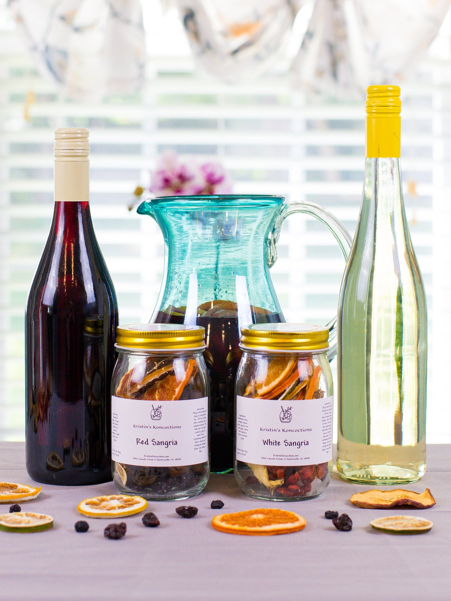 Red & White Sangria Kit – DIY Wine Cocktail Gift Set for Hostess or Brunch