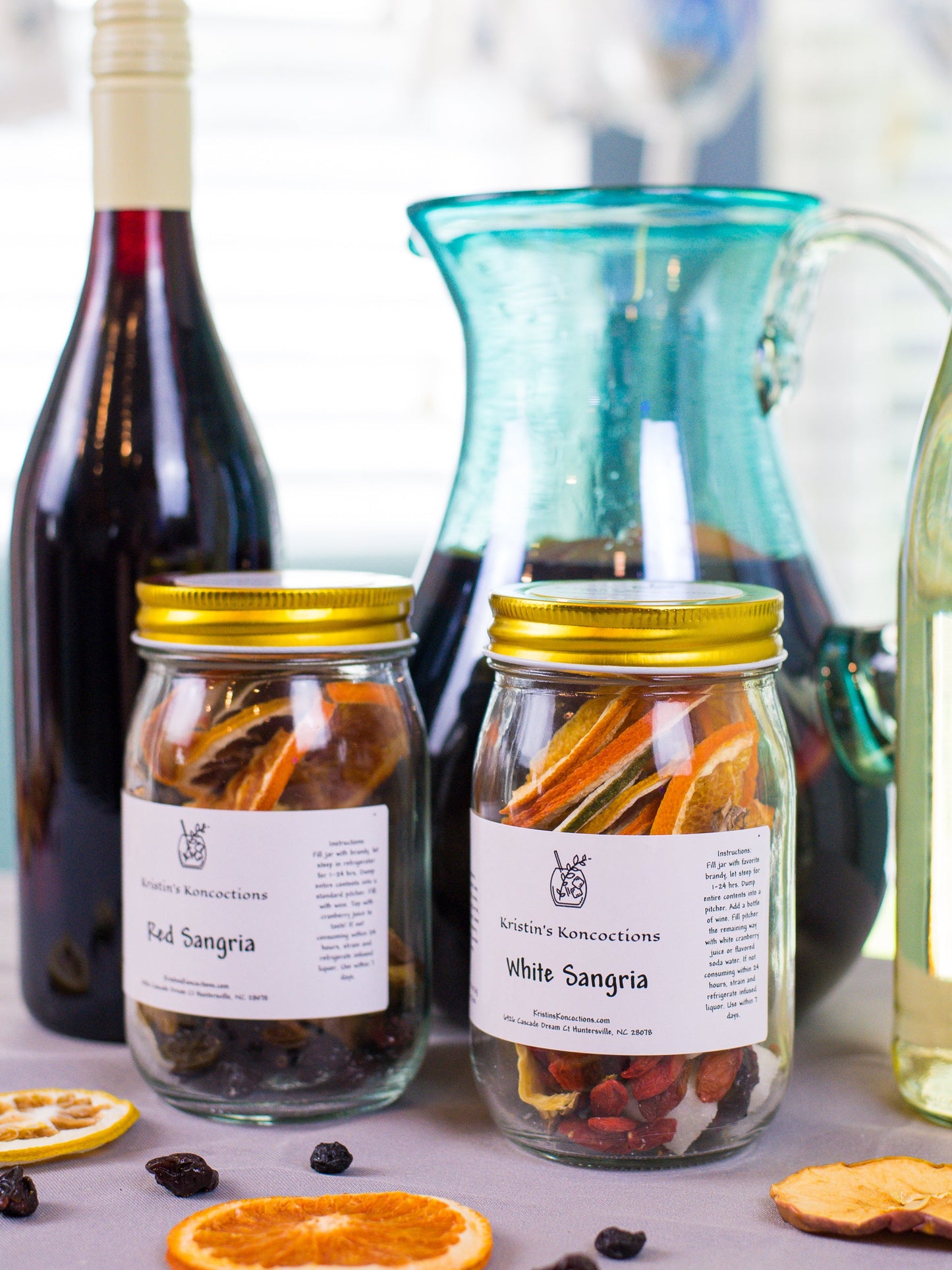 Red & White Sangria Kit – DIY Wine Cocktail Gift Set for Hostess or Brunch