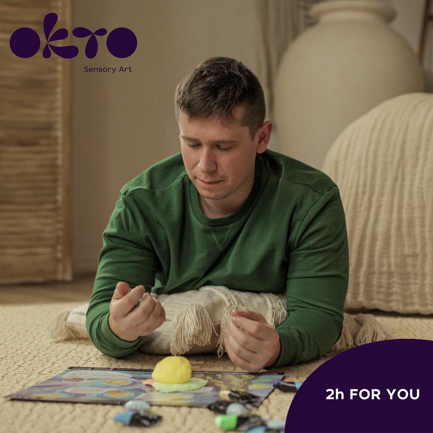 OKTO Sensory Art 3D Painting “Starry Night” – 11.8” x 15.7” Canvas Kit