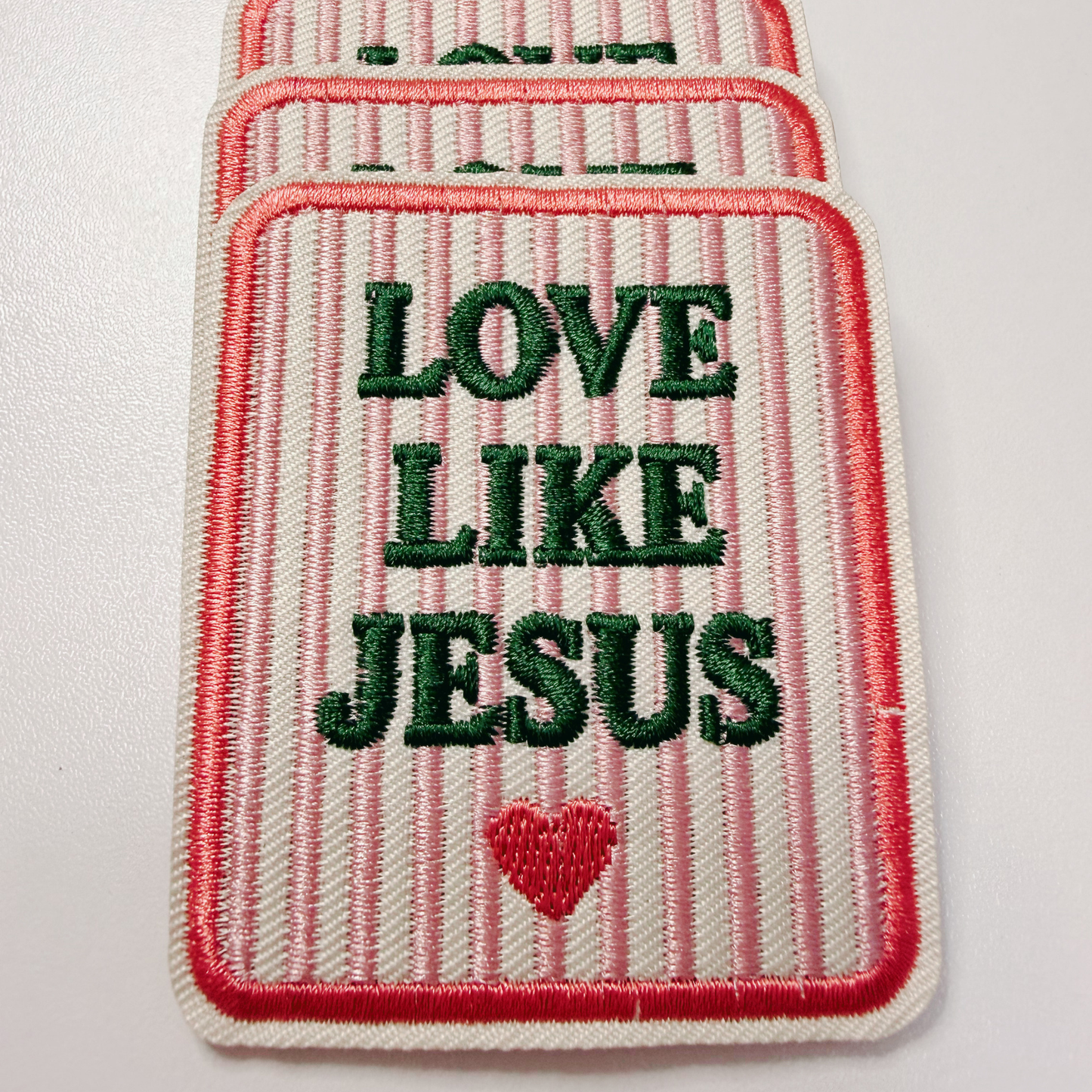 2" x 2.5" Love Like Jesus -  Embroidered Hat Patch