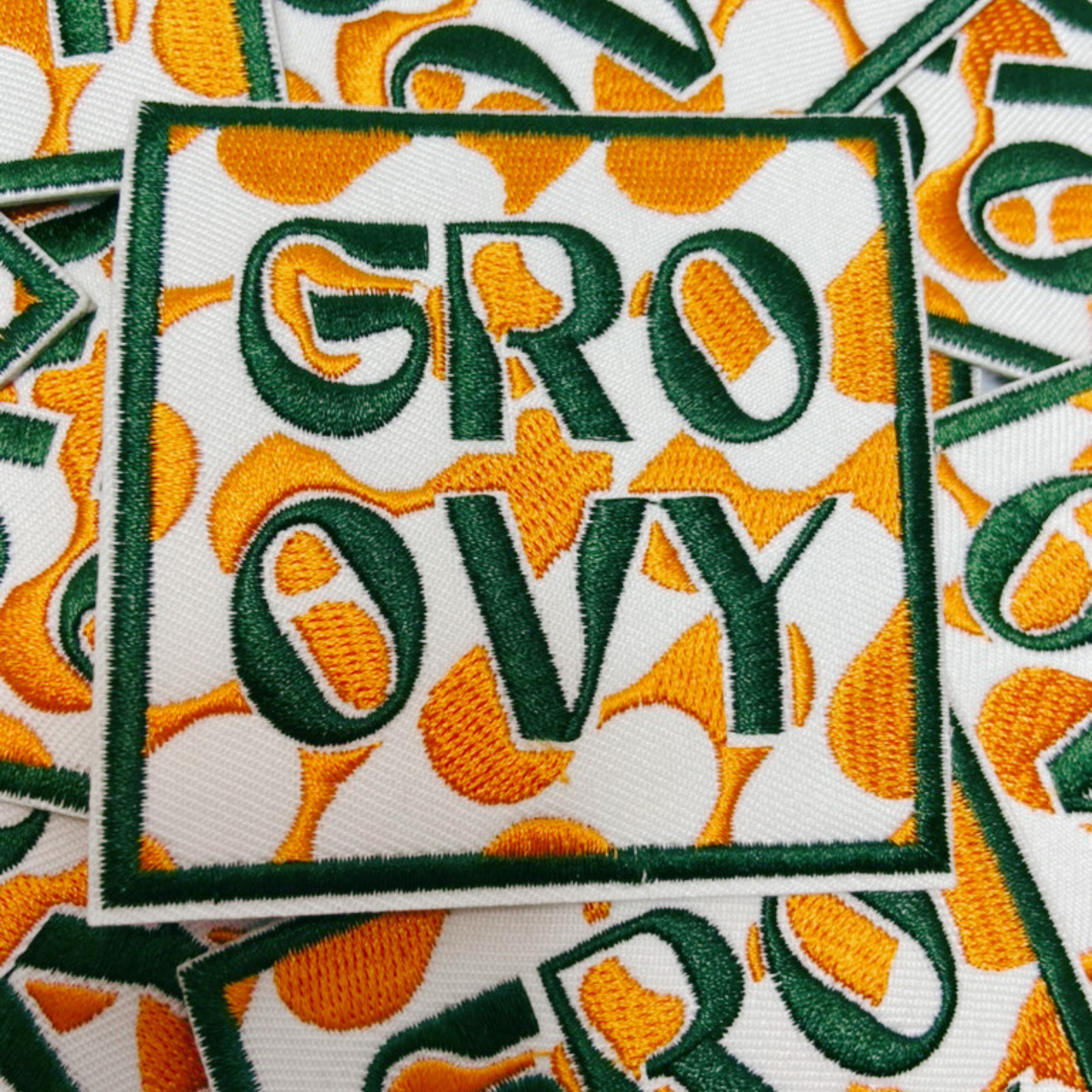 3" GROOVY -  Embroidered Hat Patch