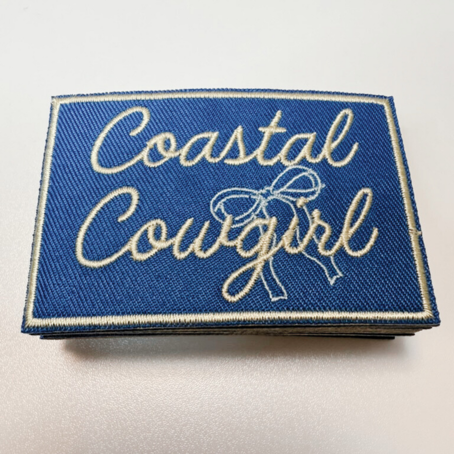 3" Coastal Cowgirl ( Rectangle)   - Embroidered Hat Patch