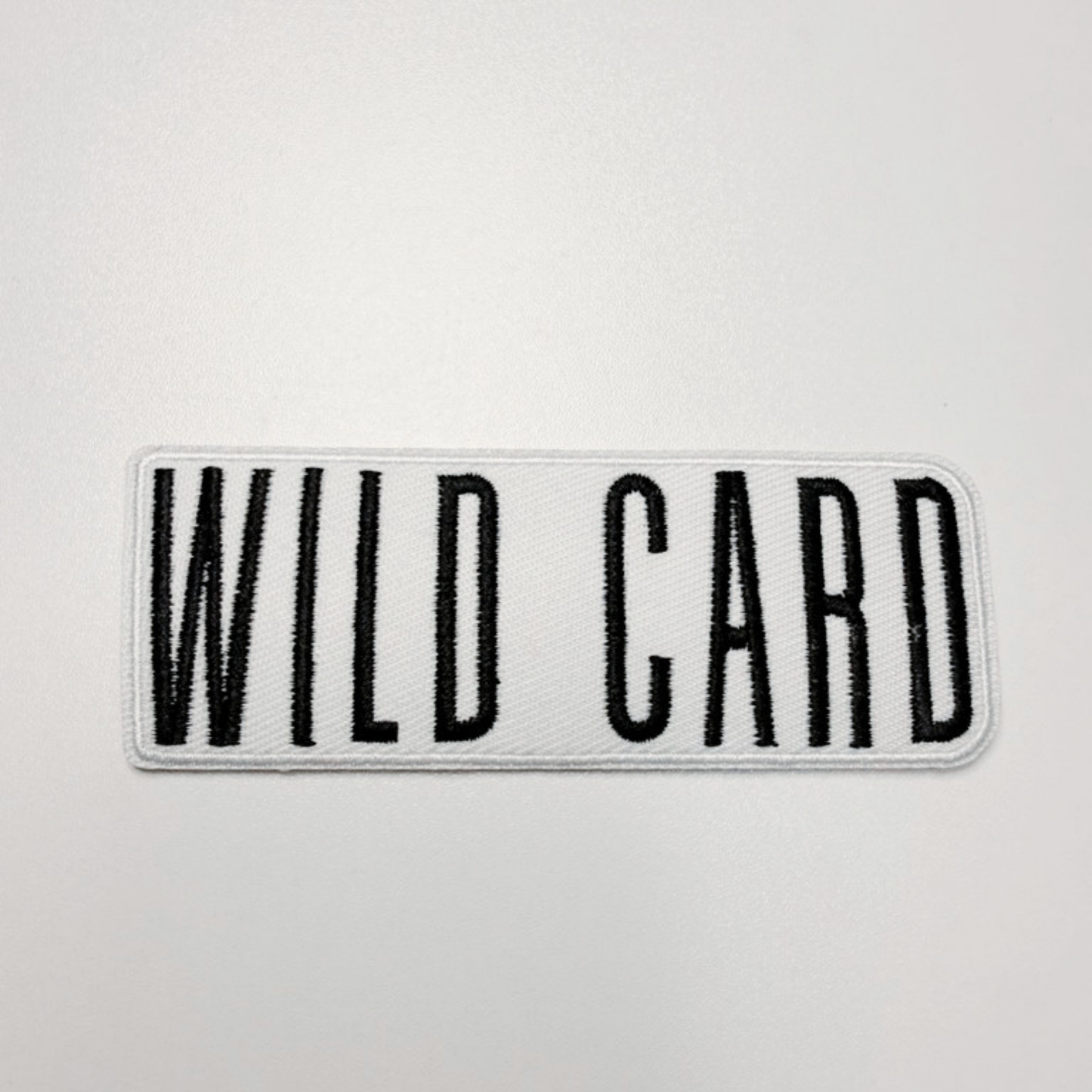 4" WILD CARD  -  Embroidered Hat Patch