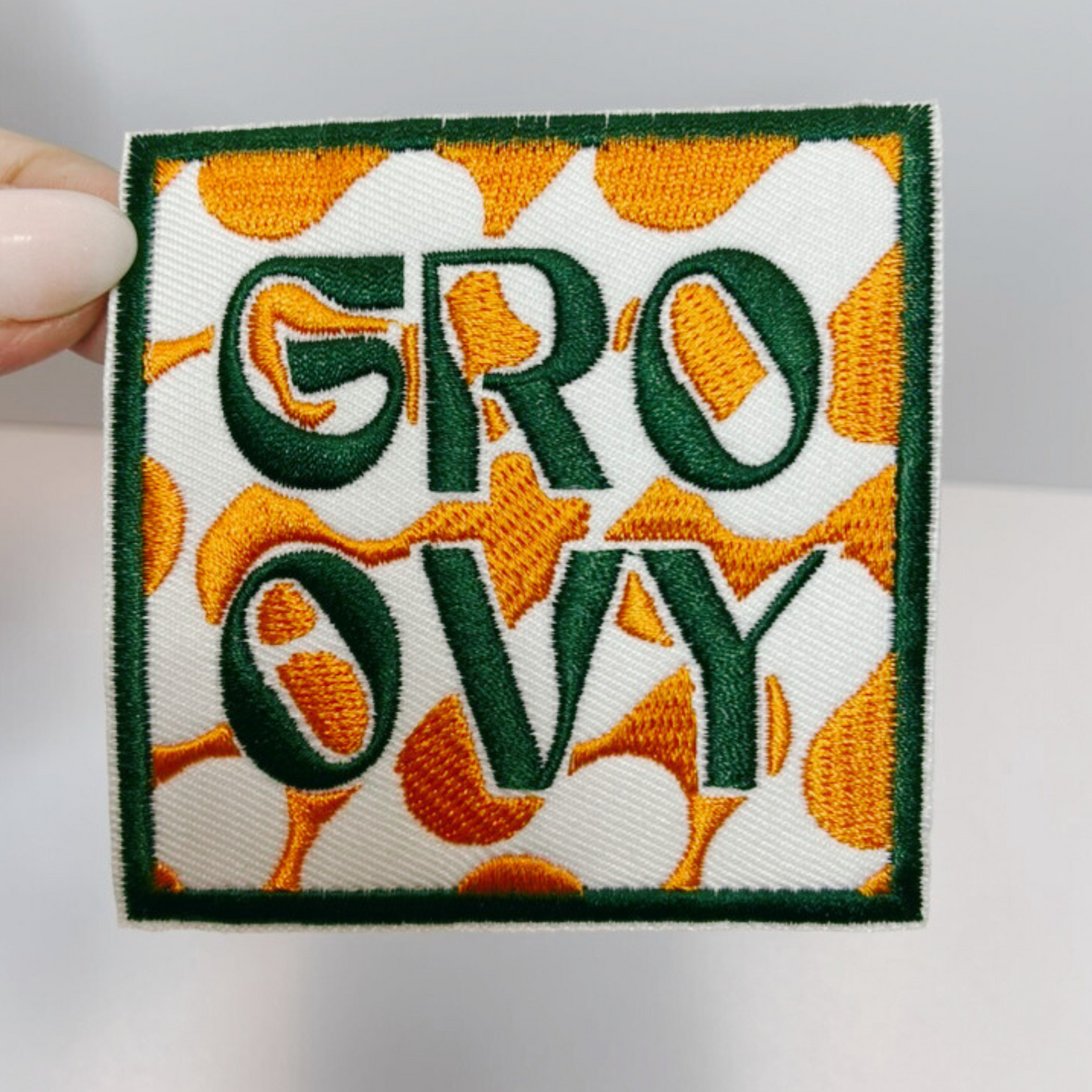 3" GROOVY -  Embroidered Hat Patch