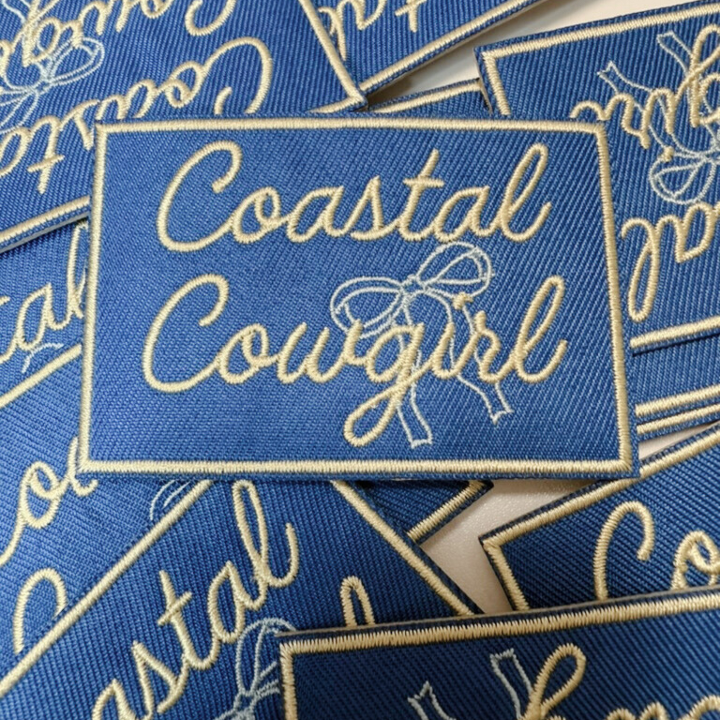 3" Coastal Cowgirl ( Rectangle)   - Embroidered Hat Patch