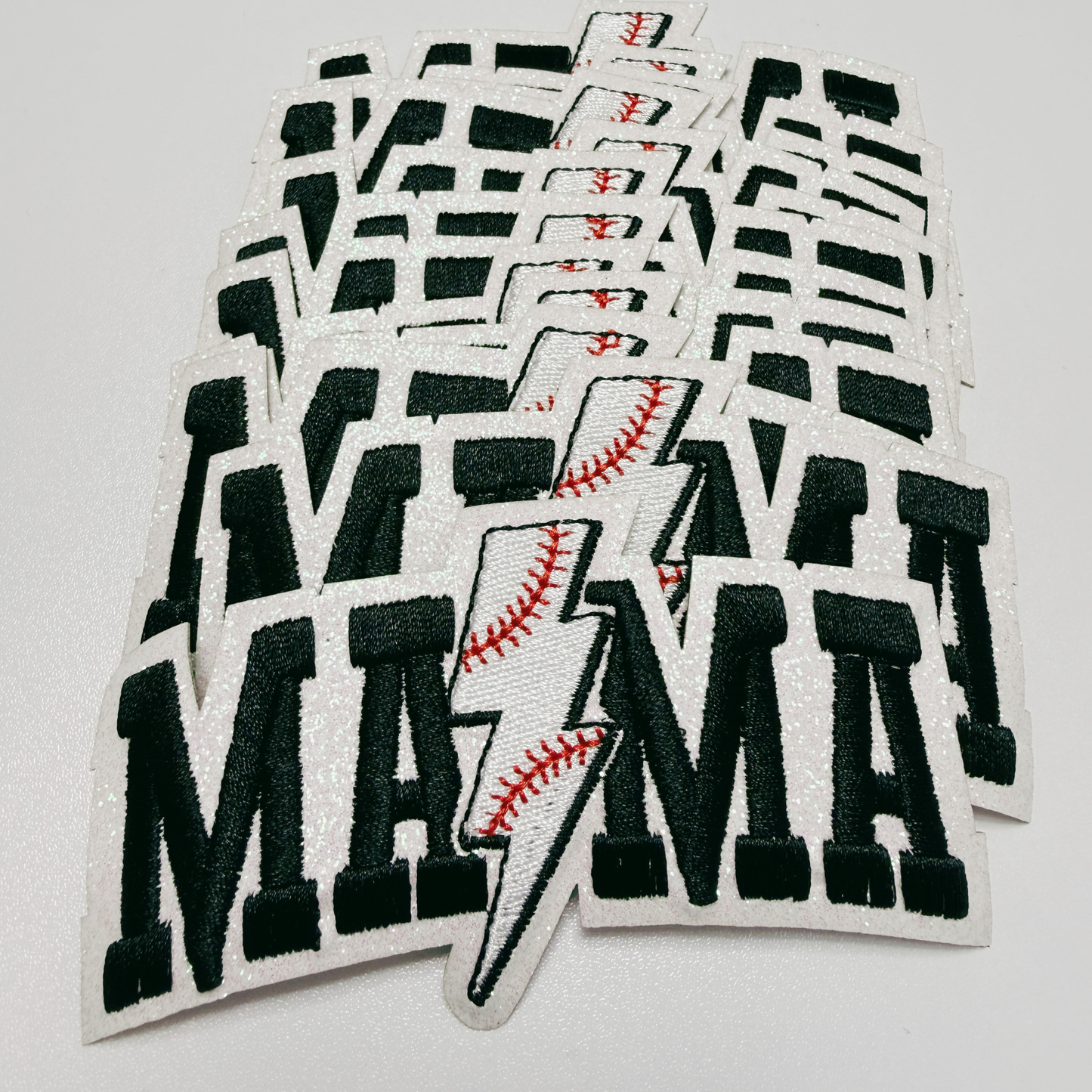 4” Baseball Mama -  Embroidered Hat Patch
