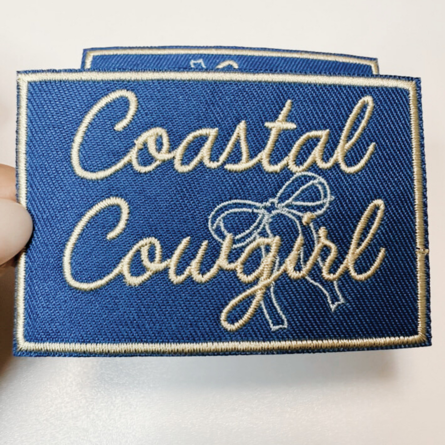 3" Coastal Cowgirl ( Rectangle)   - Embroidered Hat Patch