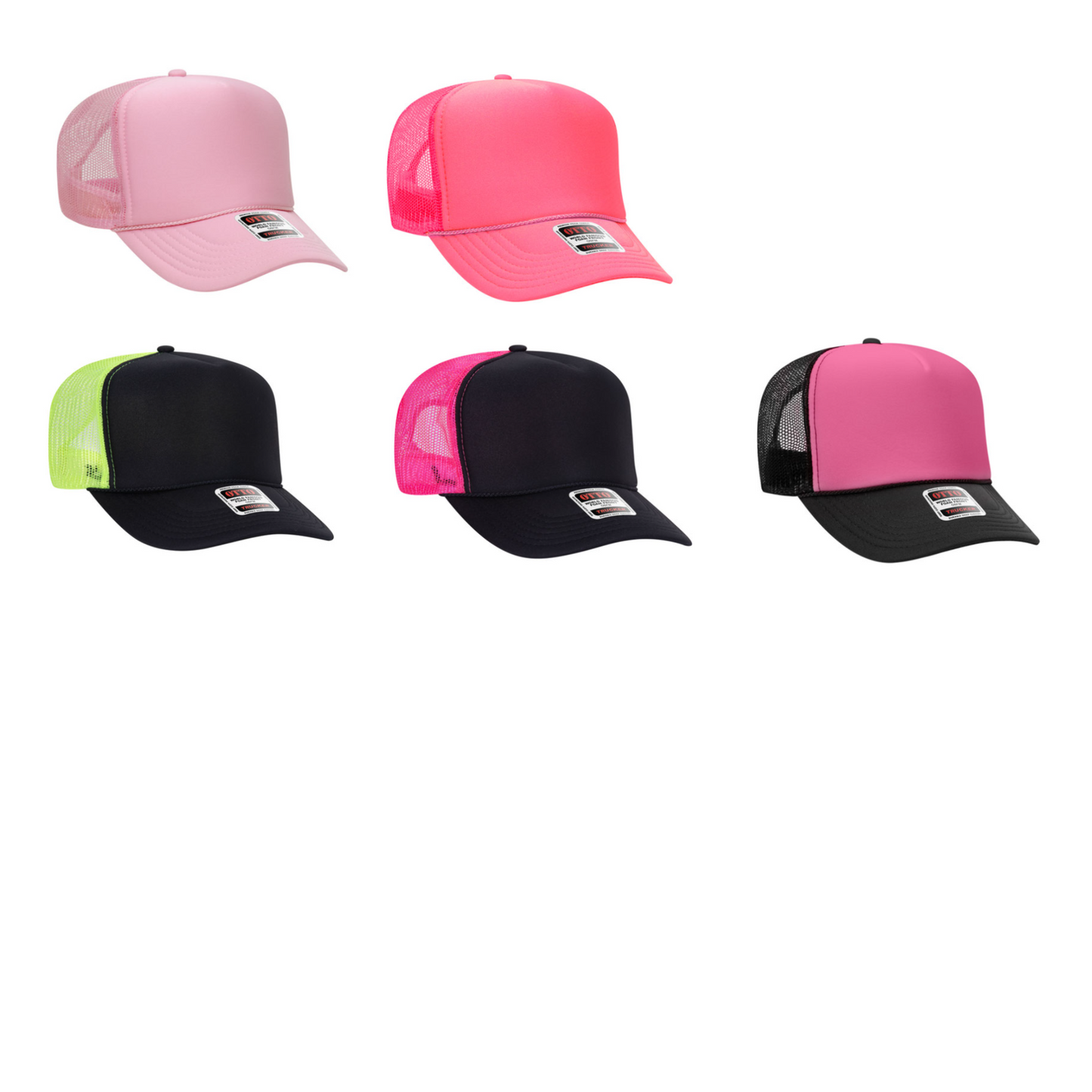 BLANK OTTO TRUCKER HAT -  Choose from available Colors (STYLE #: 39-165)