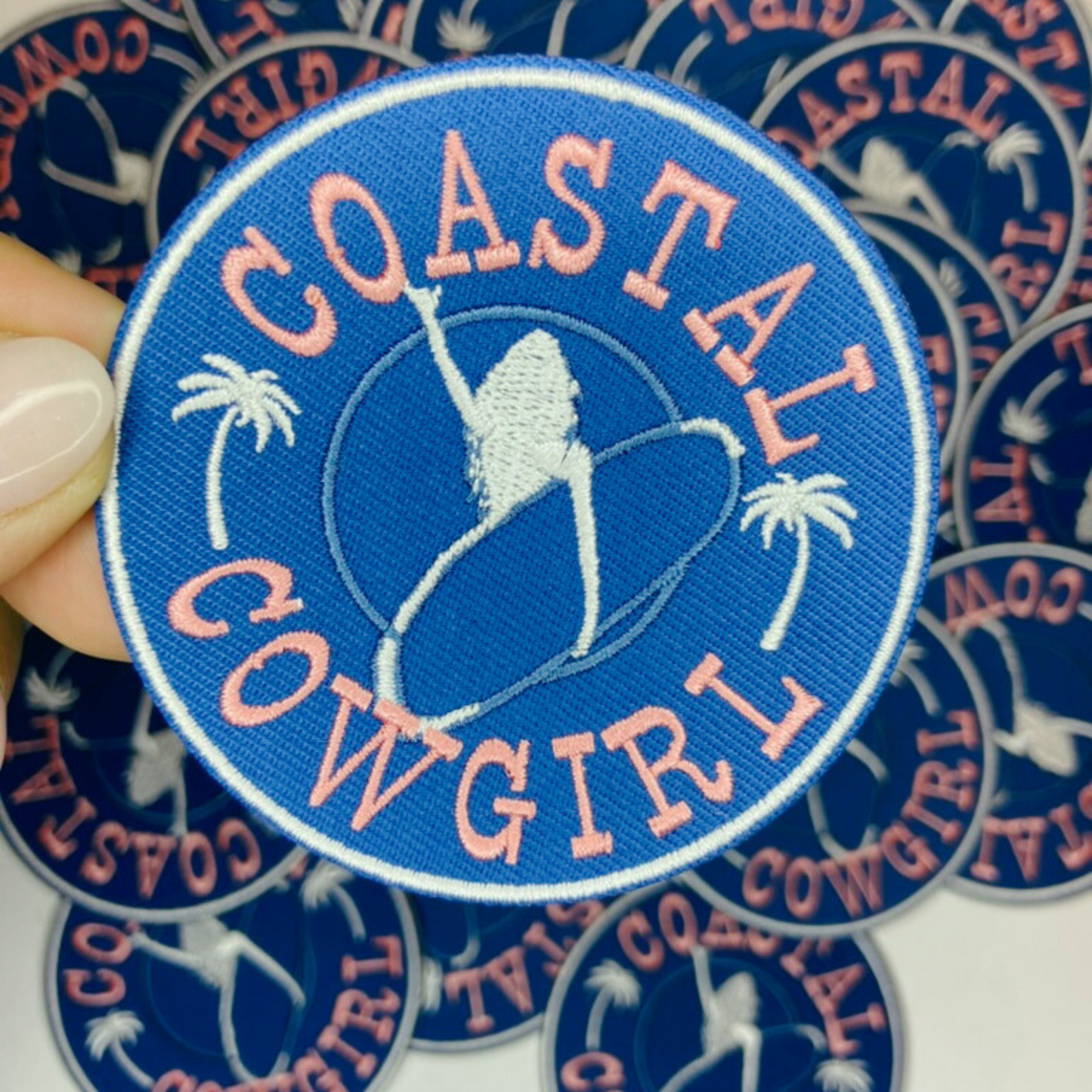 3" Coastal Cowgirl  - Embroidered Hat Patch