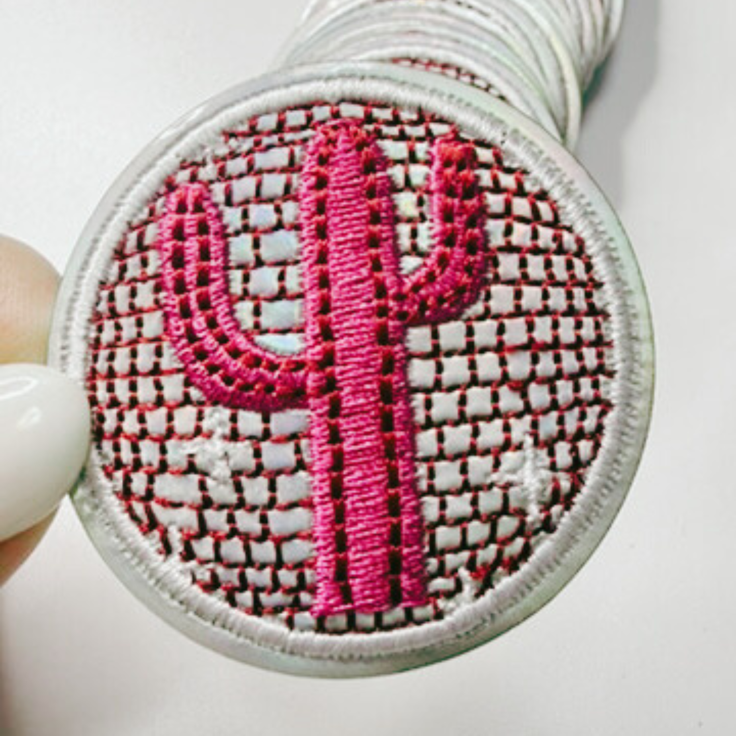 2" Disco Cactus  -  Embroidered Hat Patch