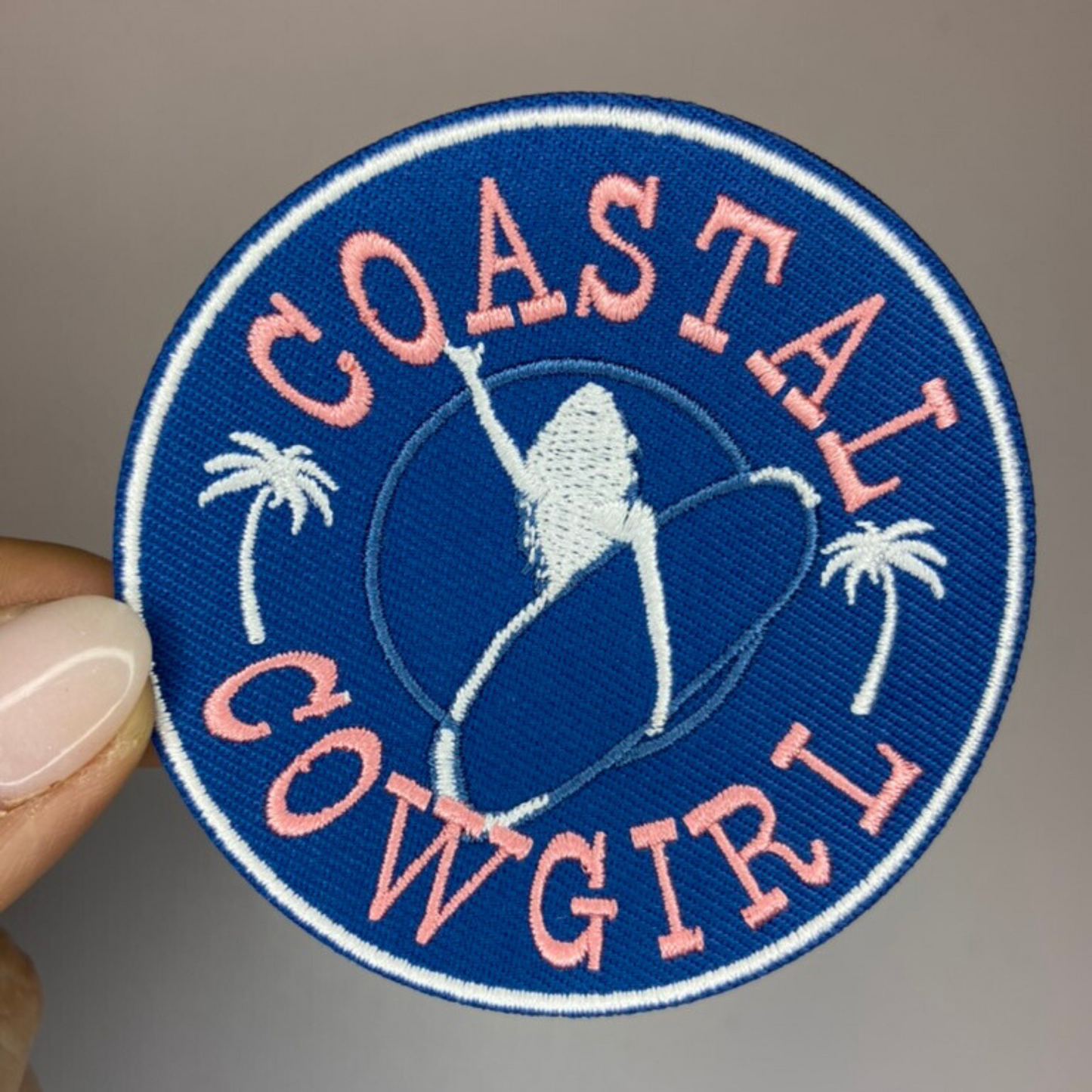 3" Coastal Cowgirl  - Embroidered Hat Patch