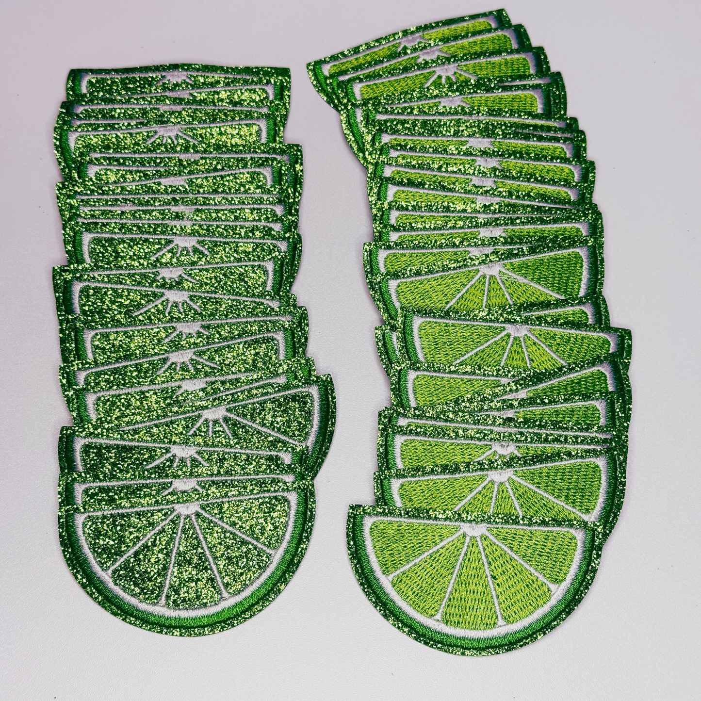 2.5" LIME  (2 Options) -  Embroidered Hat Patch