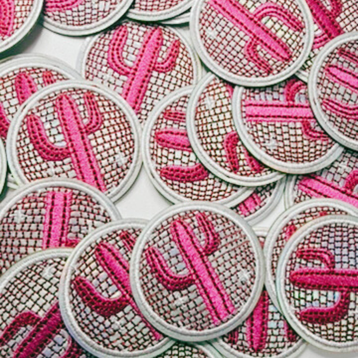 2" Disco Cactus  -  Embroidered Hat Patch