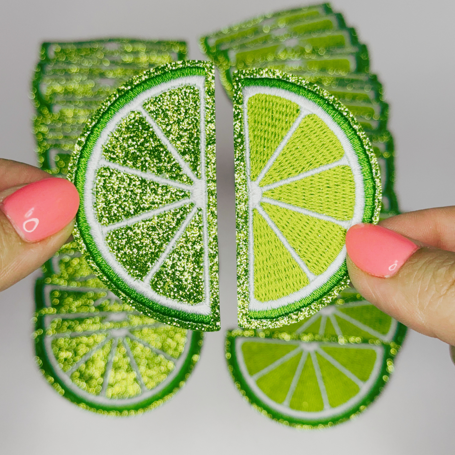 2.5" LIME  (2 Options) -  Embroidered Hat Patch