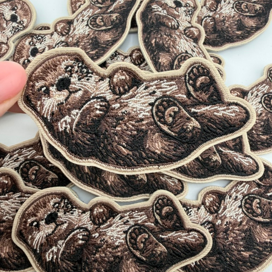 3" OTTER -  Embroidered Hat Patch