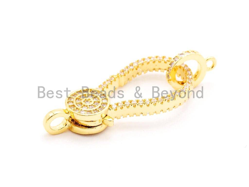 CZ Clear Micro Pave Lobster Clasp with Jumping Ring, SKU#H39