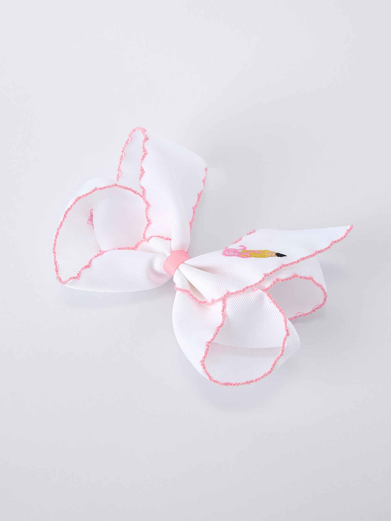Back to School Yellow Pencil Bow Hair Clip 6.25 Inch