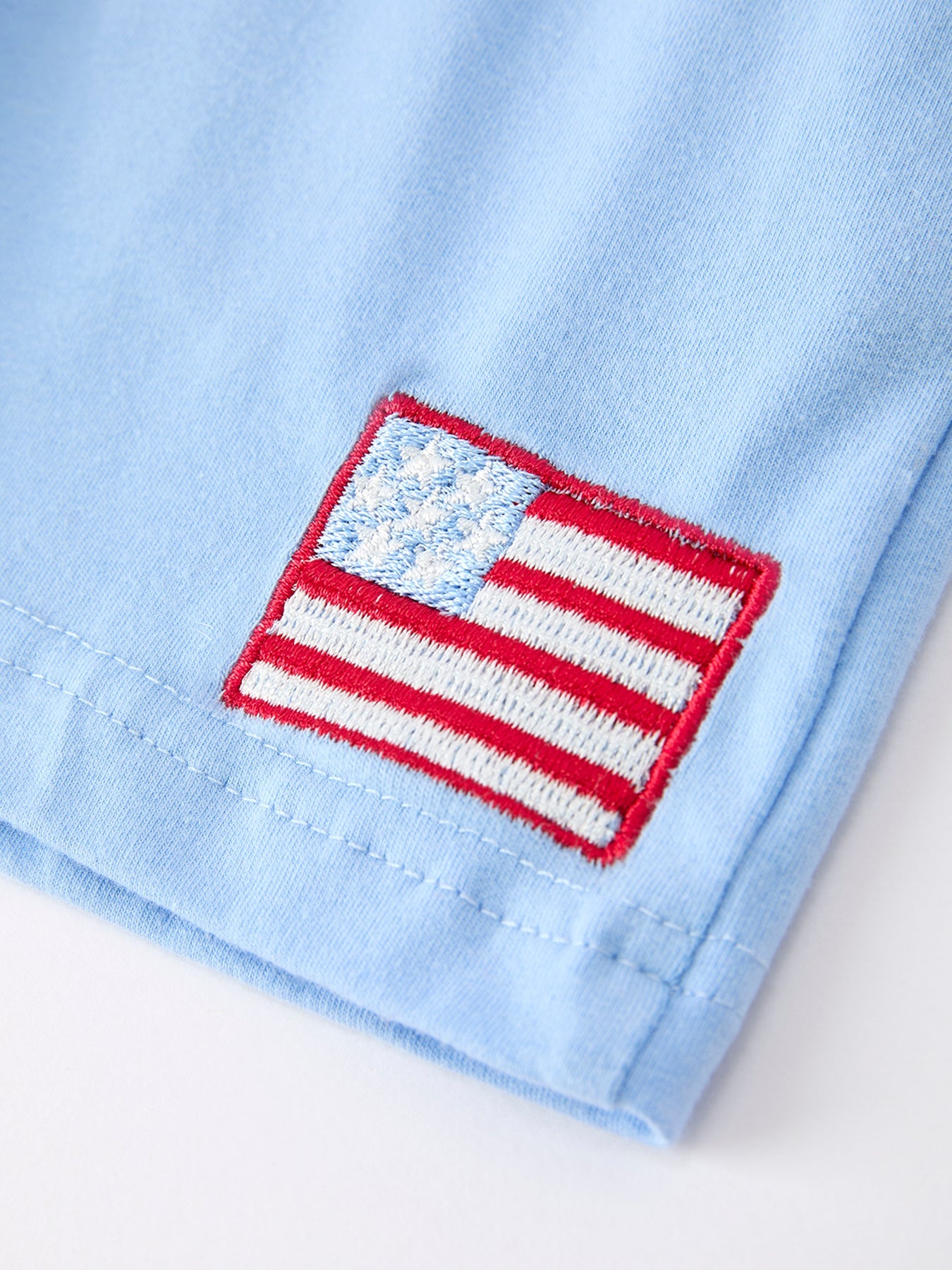 4th of July Flag Boys Set Short Sleeve Top Shorts