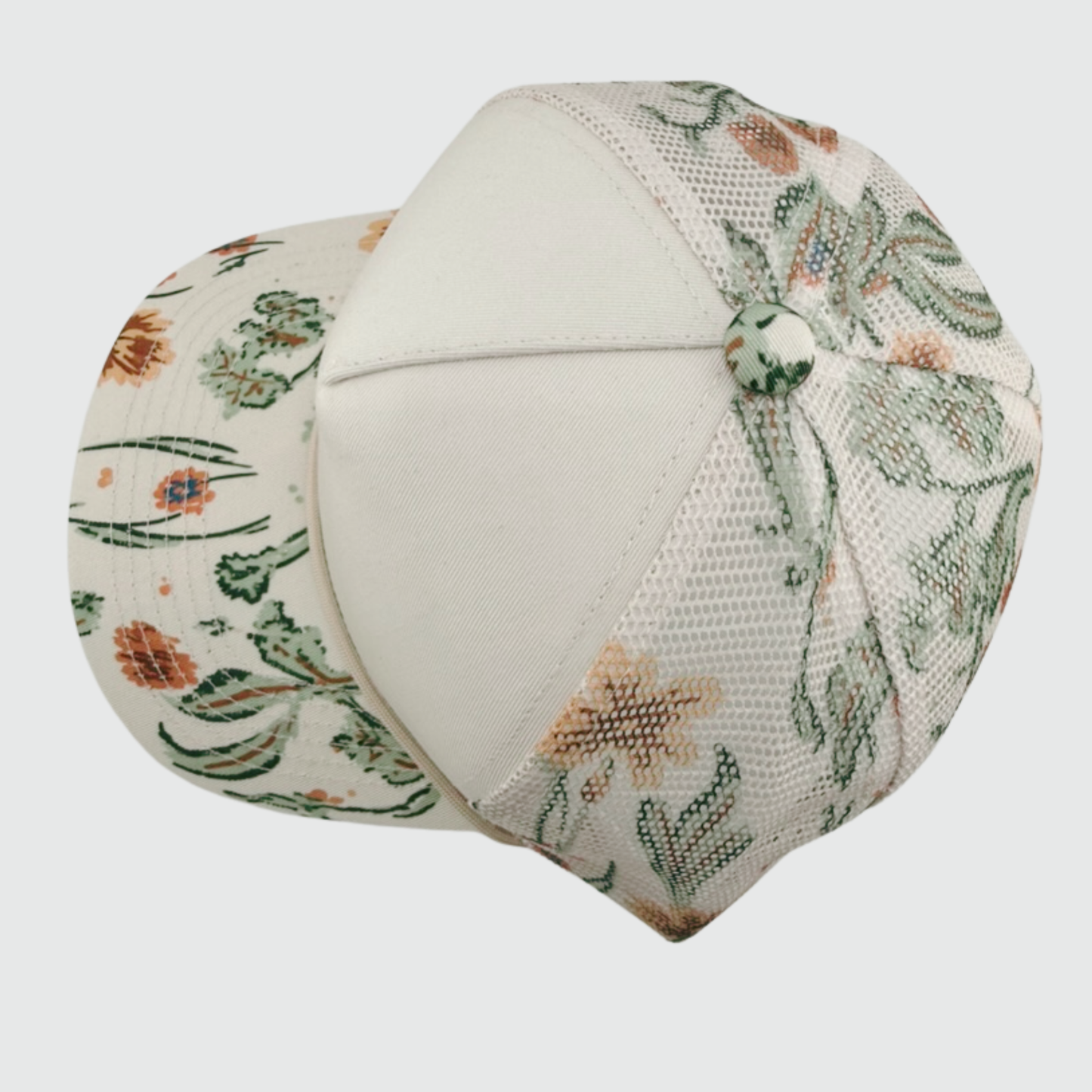 TEELUX - Cotton Structured Hat Blank -  SNAP BACK W MESH  - FLORAL