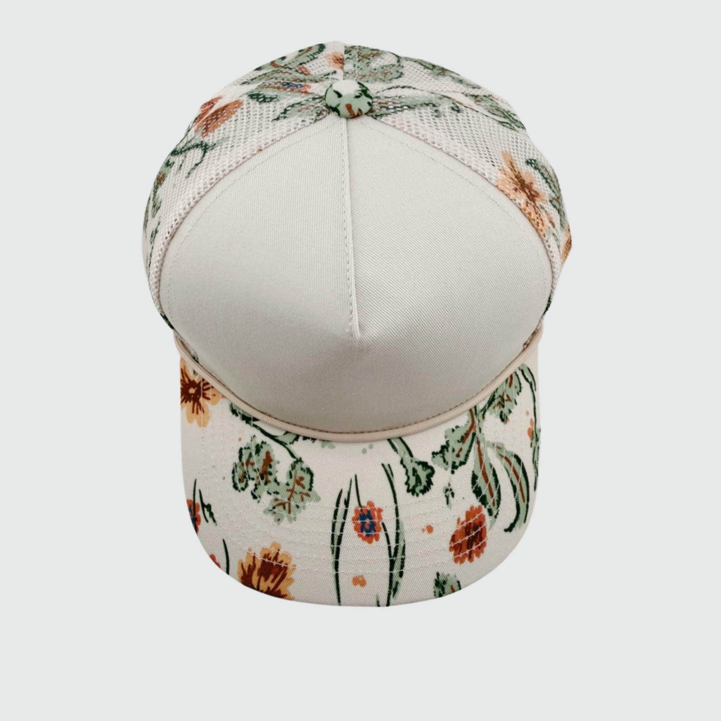 TEELUX - Cotton Structured Hat Blank -  SNAP BACK W MESH  - FLORAL