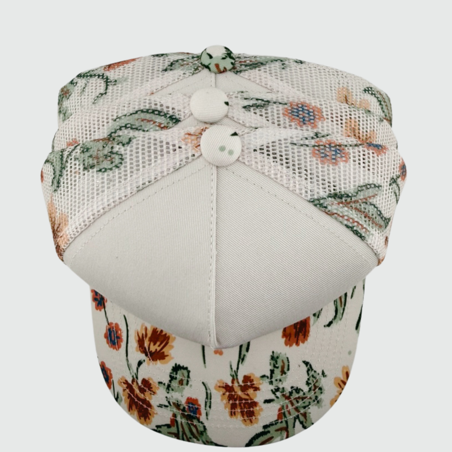 TEELUX - Cotton Structured Hat Blank -  SNAP BACK W MESH  - FLORAL