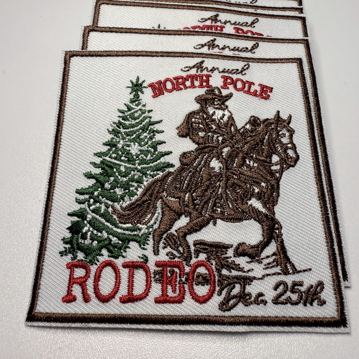 3" North Pole RODEO -  Embroidered Hat Patch