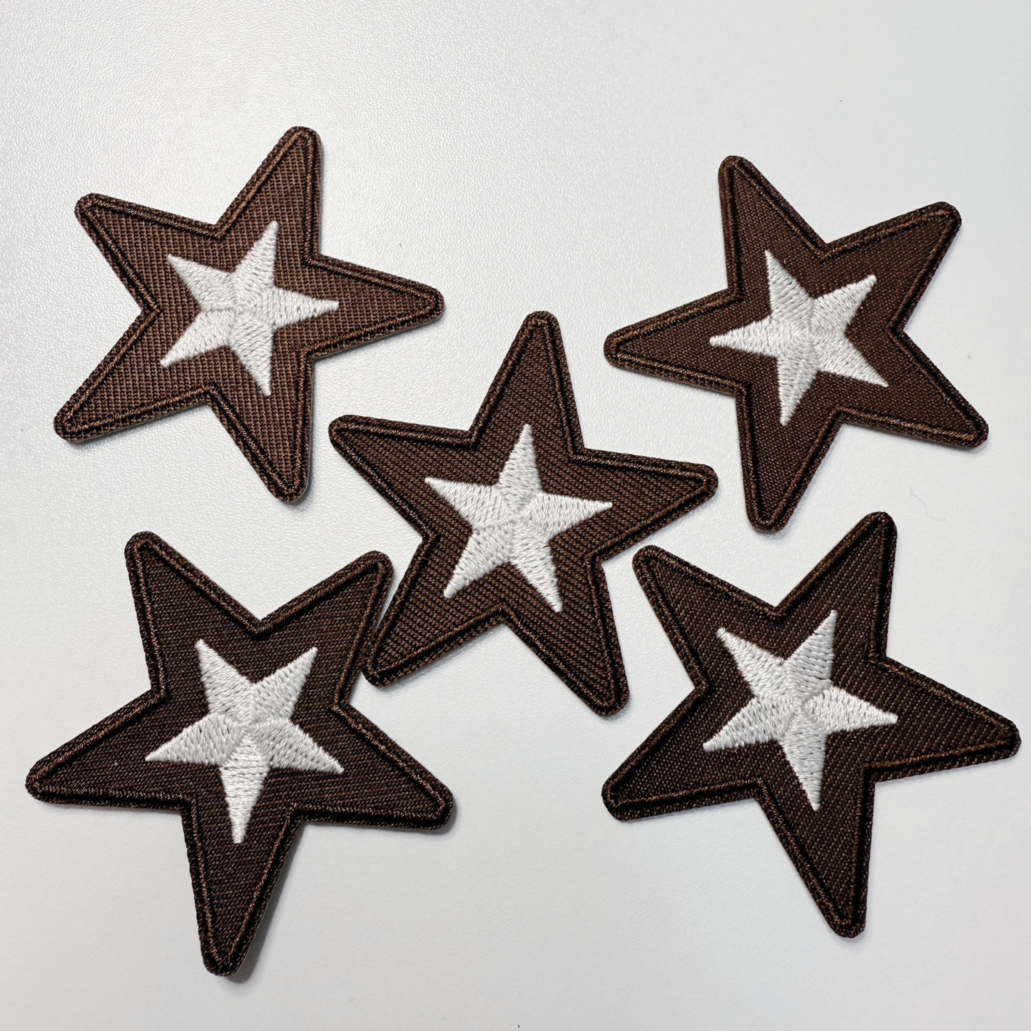 2" Star in Brown -  Embroidered Hat Patch