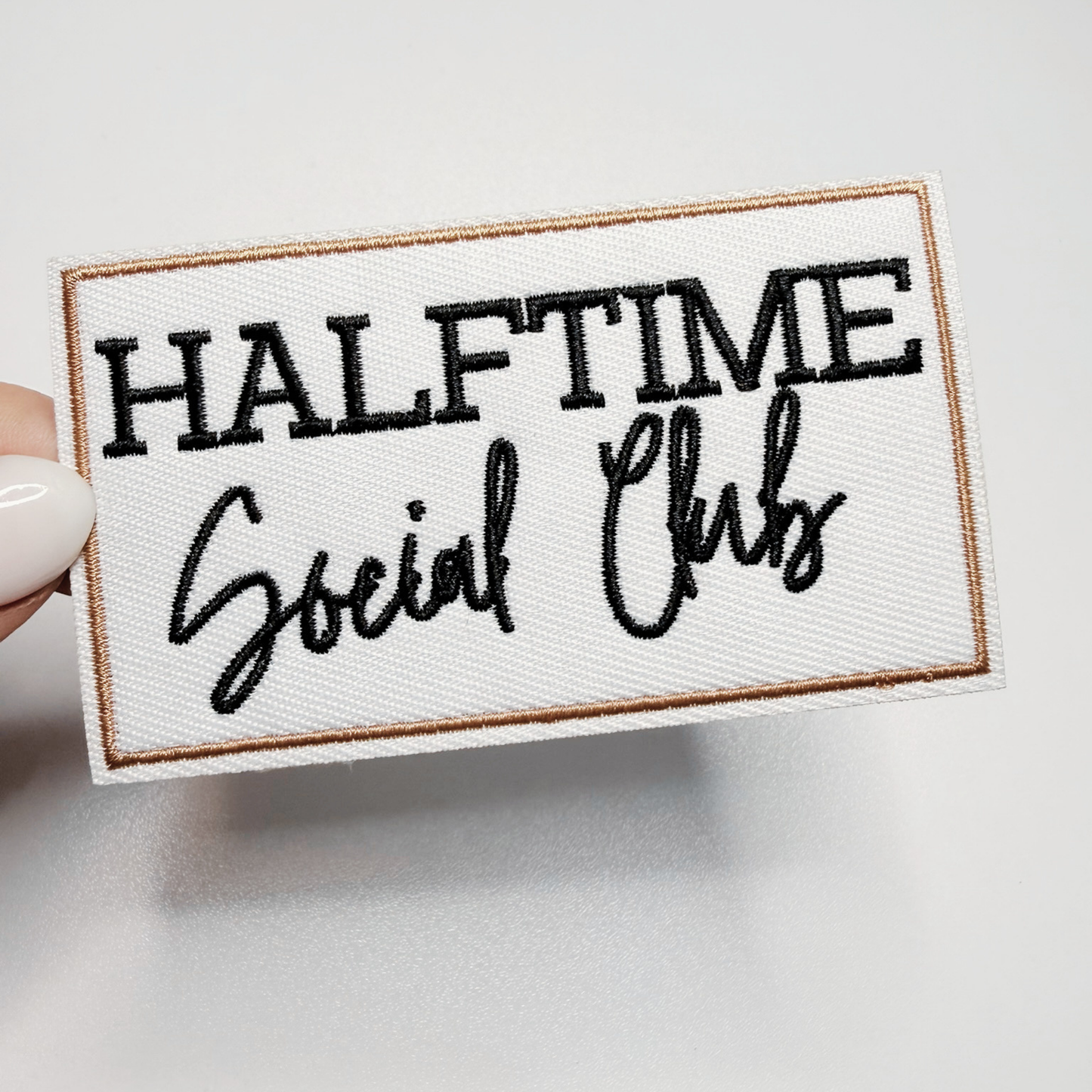 3.5" HALFTIME Social Club -  Embroidered Hat Patch
