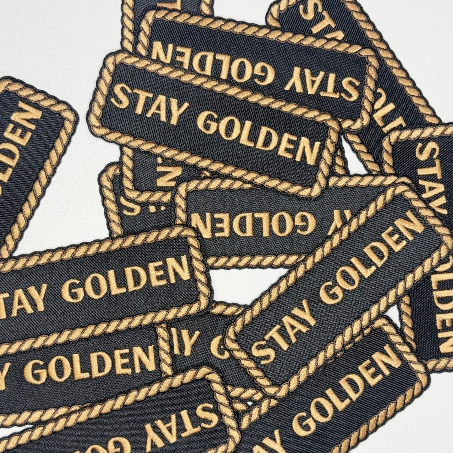 4" Stay Golden -  Embroidered Hat Patch