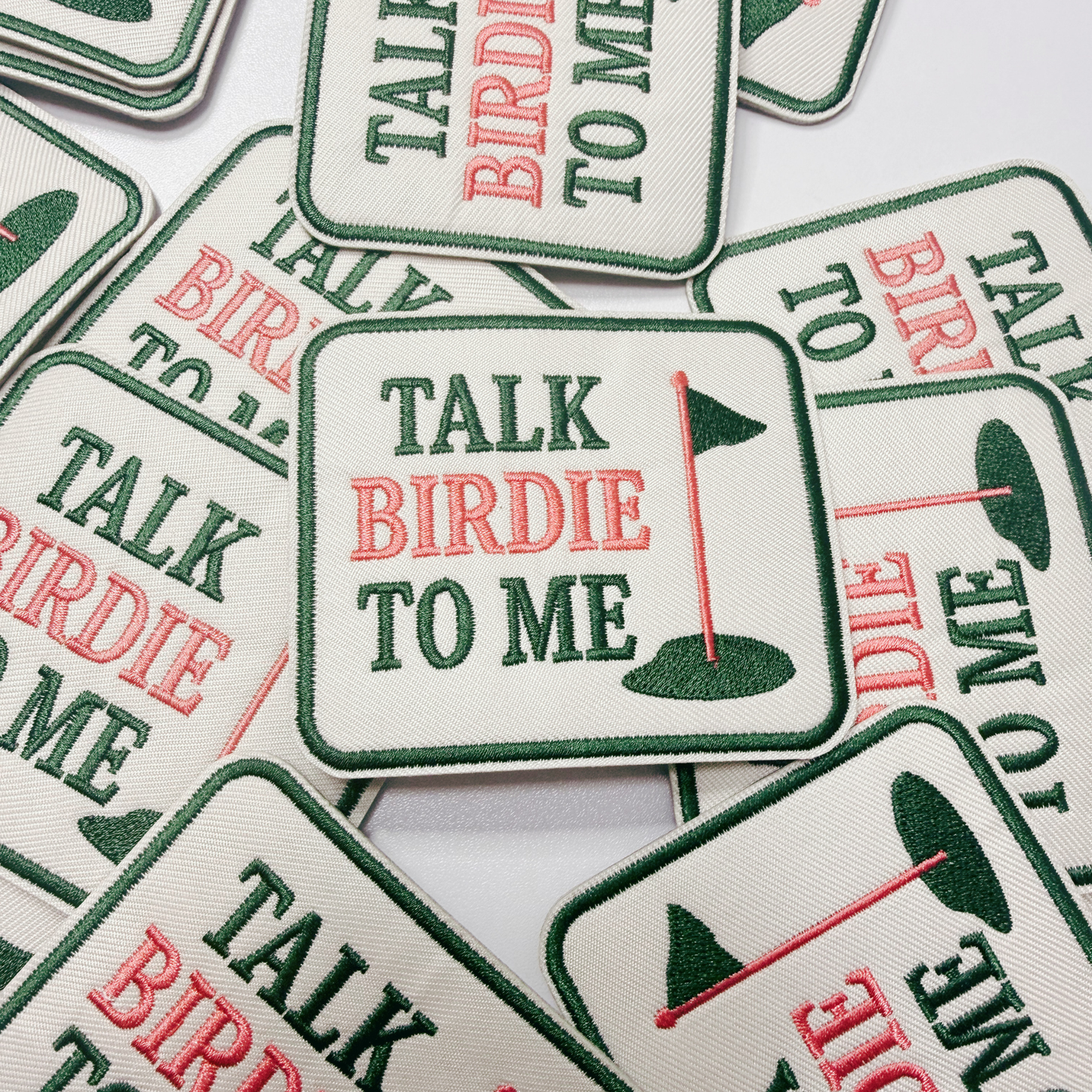 Talk Birdie To Me   (3"x2.5")  GOLF  -  Embroidered Hat Patch
