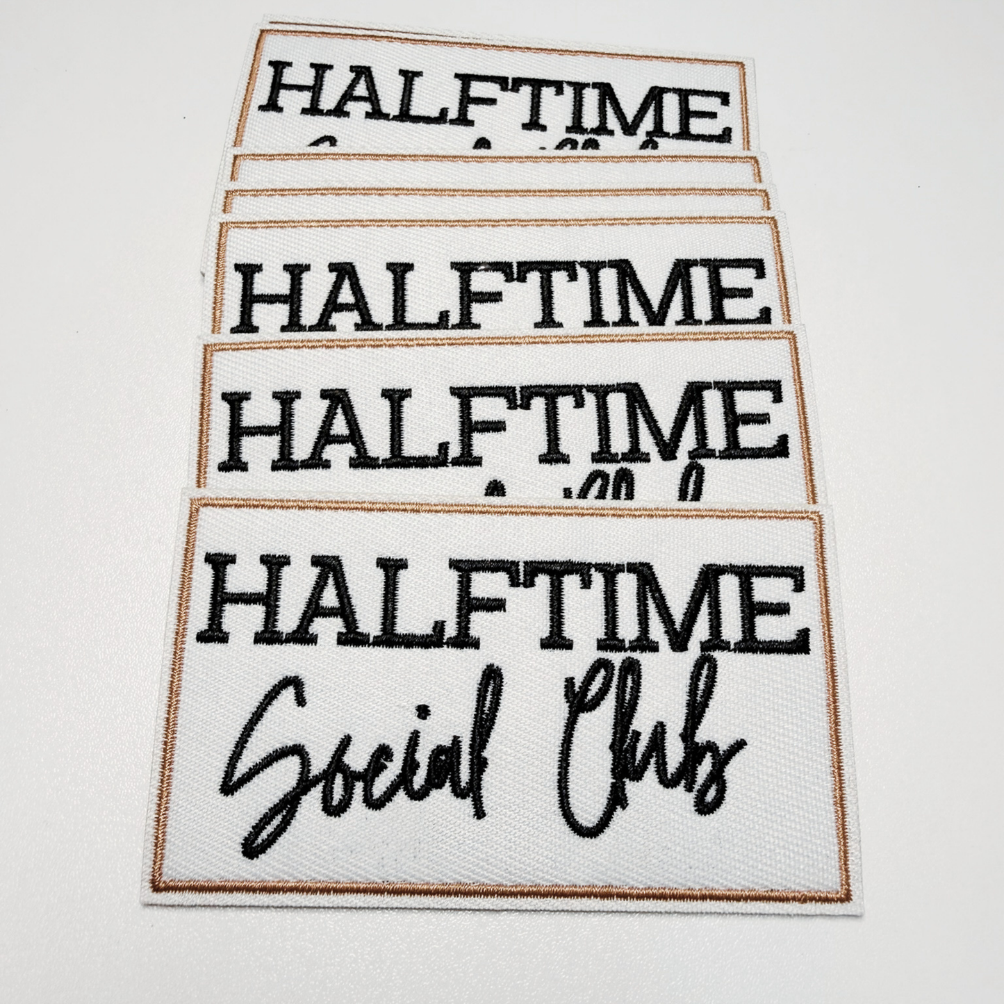 3.5" HALFTIME Social Club -  Embroidered Hat Patch
