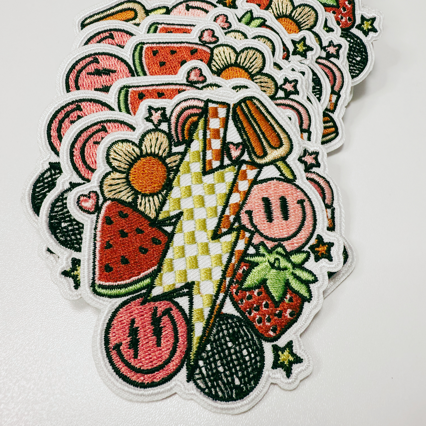 3" Happy Summertime  -  Embroidered Hat Patch
