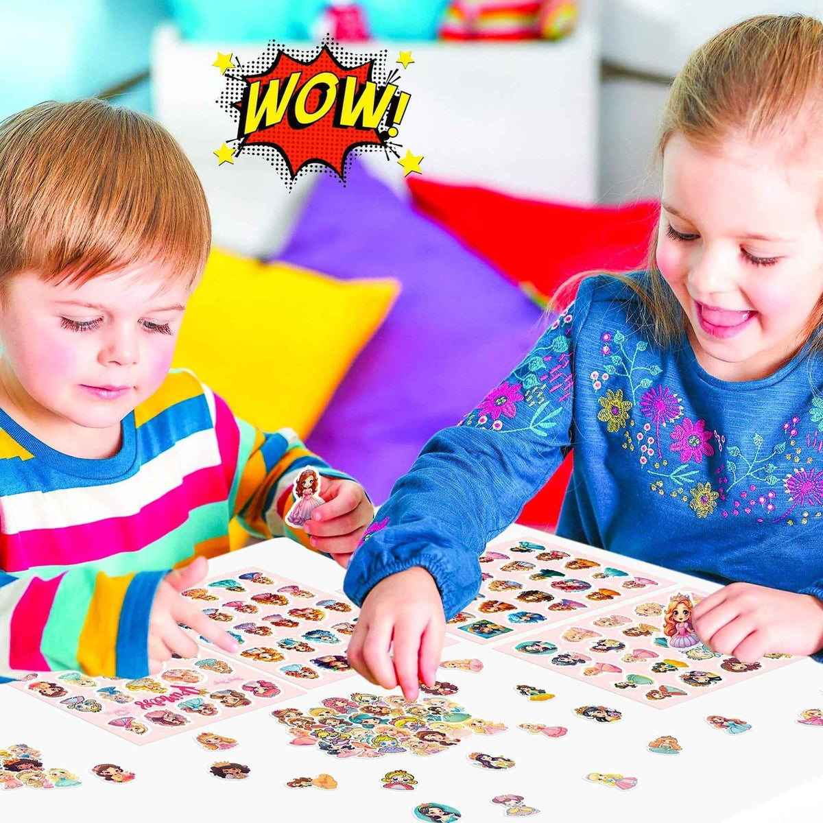 100pcs Princess Stickers – 4 Sheets Waterproof Vinyl for Kids