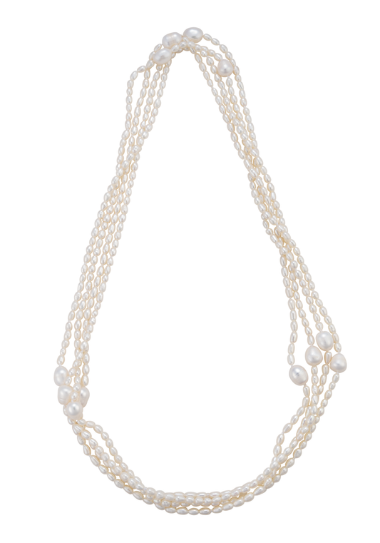 90” Freshwater Tiffany-inspired Rope necklace