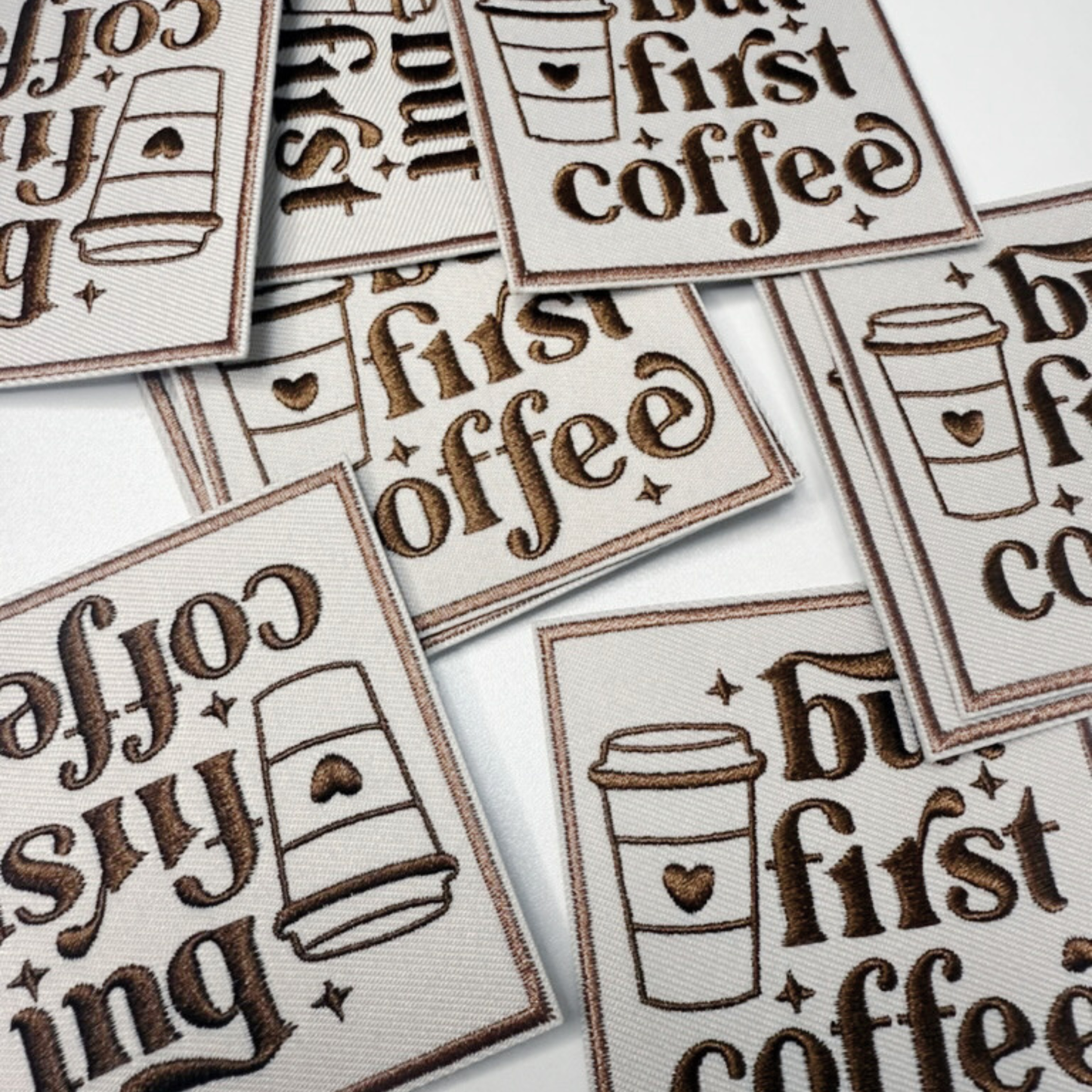 3" But First Coffee  -  Embroidered Hat Patch