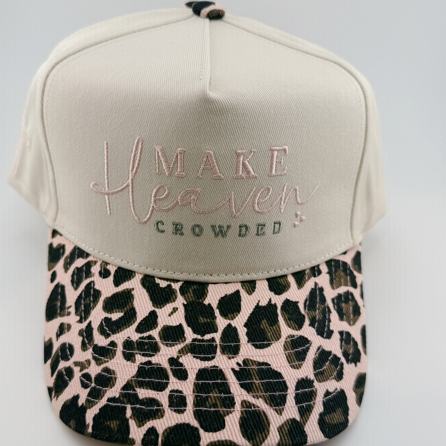 TEELUX - Cotton Structured Hat  -  SNAP BACK - MAKE HEAVEN CROWDED ( choice of color)