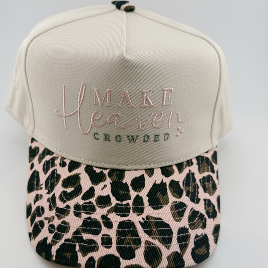 TEELUX - Cotton Structured Hat  -  SNAP BACK - MAKE HEAVEN CROWDED ( choice of color)