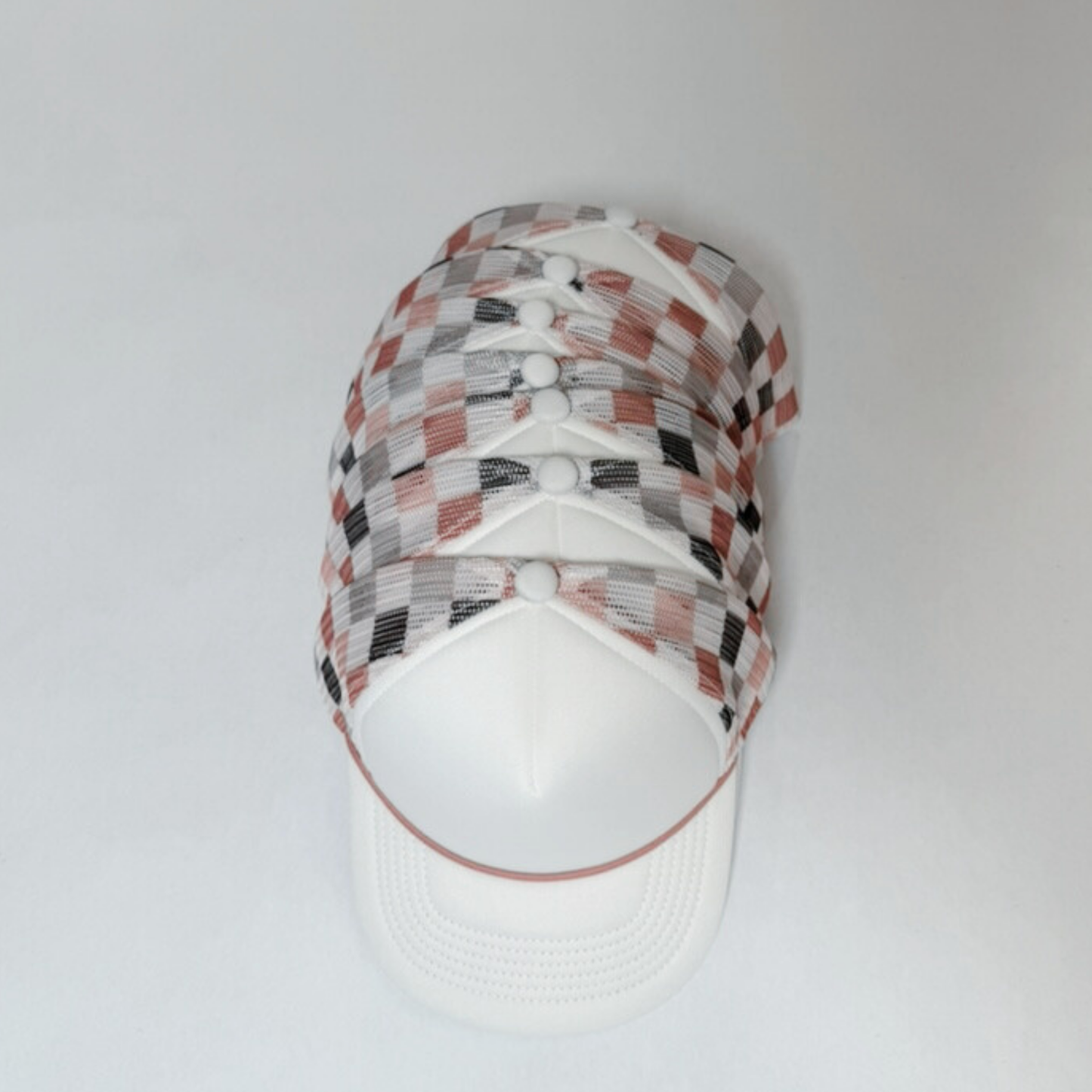 TEELUX - TRUCKER HAT BLANK - Neutral Multicolored Checkered