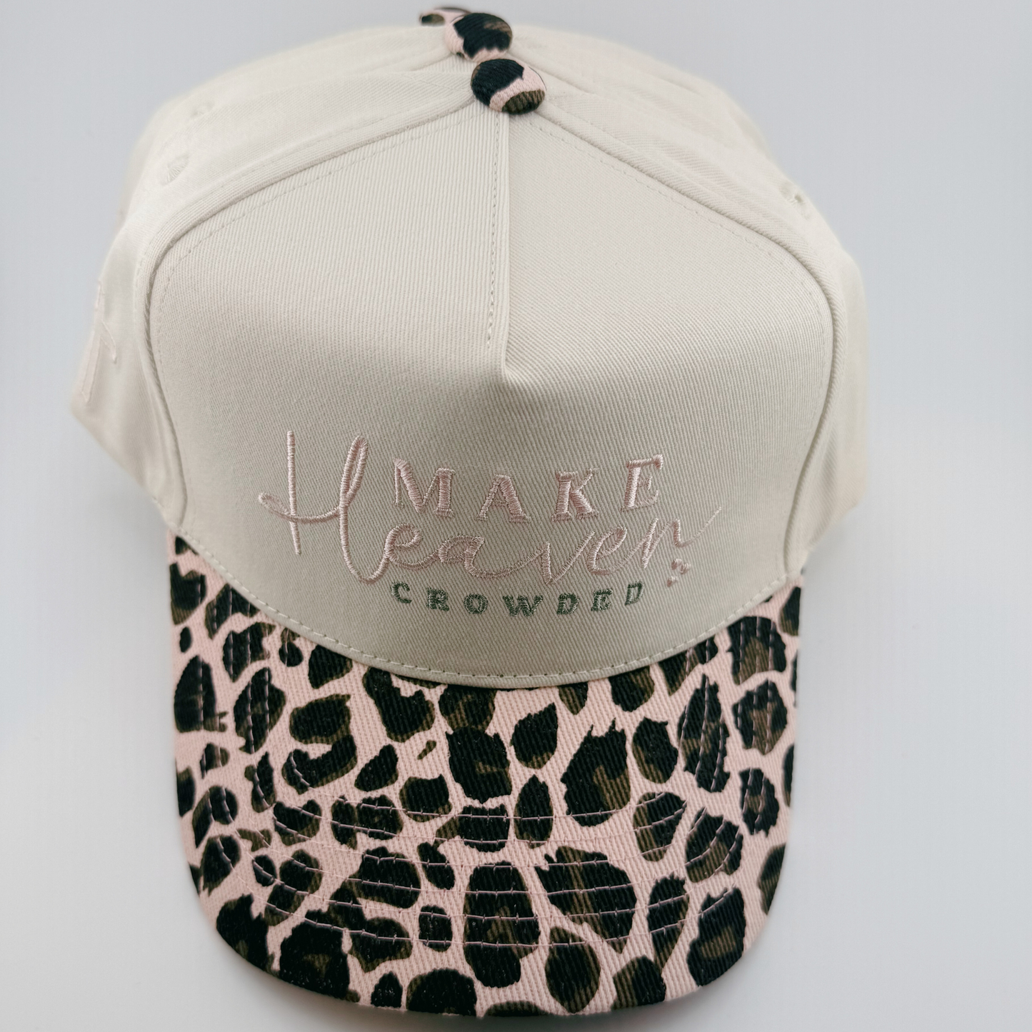 TEELUX - Cotton Structured Hat  -  SNAP BACK - MAKE HEAVEN CROWDED ( choice of color)