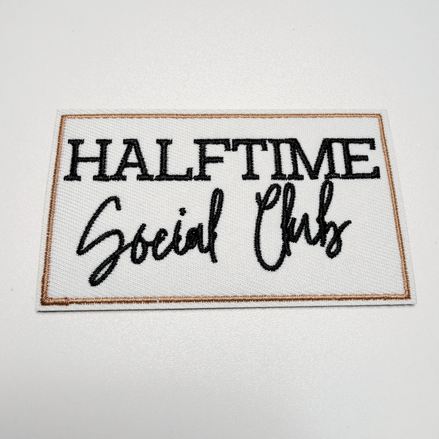 3.5" HALFTIME Social Club -  Embroidered Hat Patch