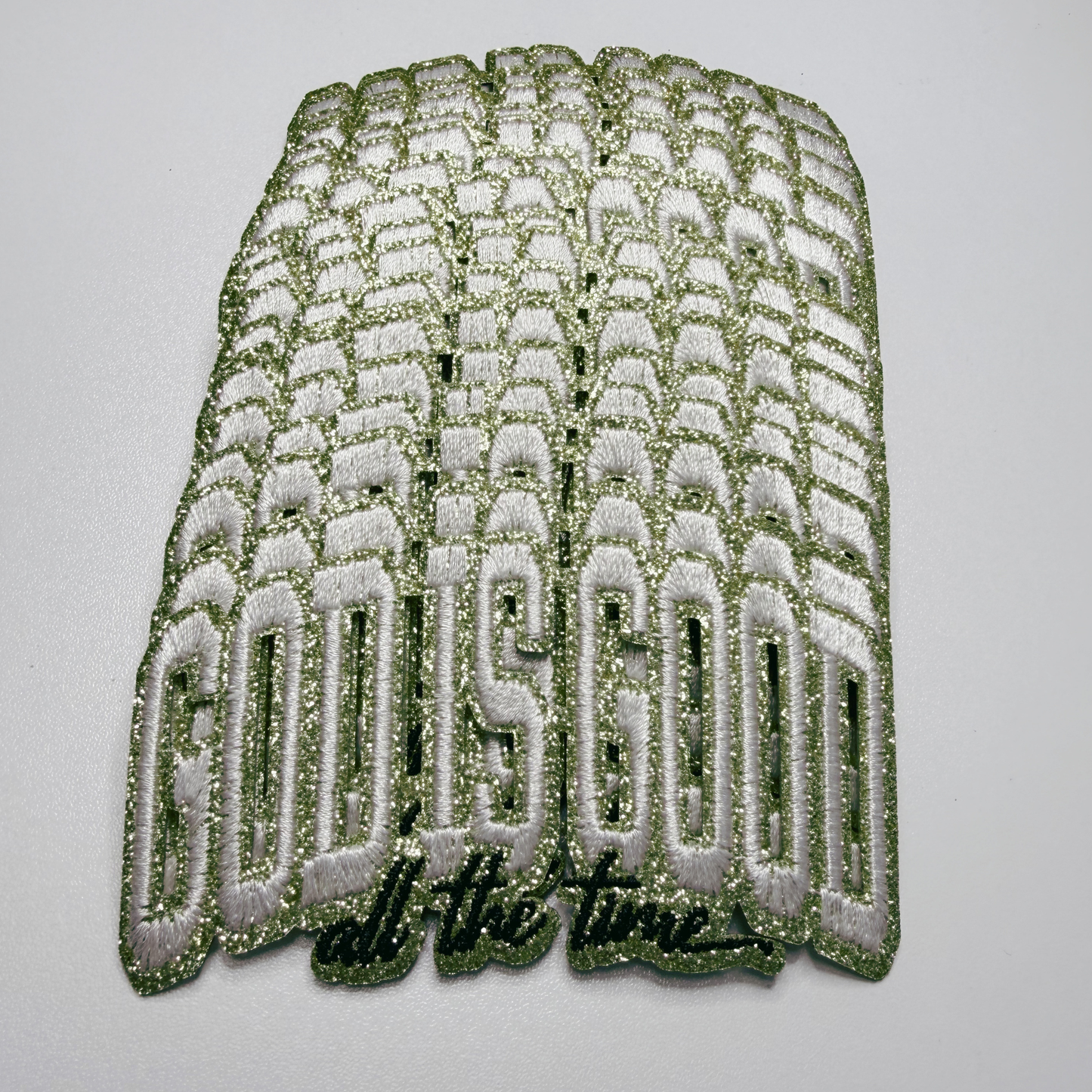 3.5" God Is Good (GOLD) -  Embroidered Hat Patch