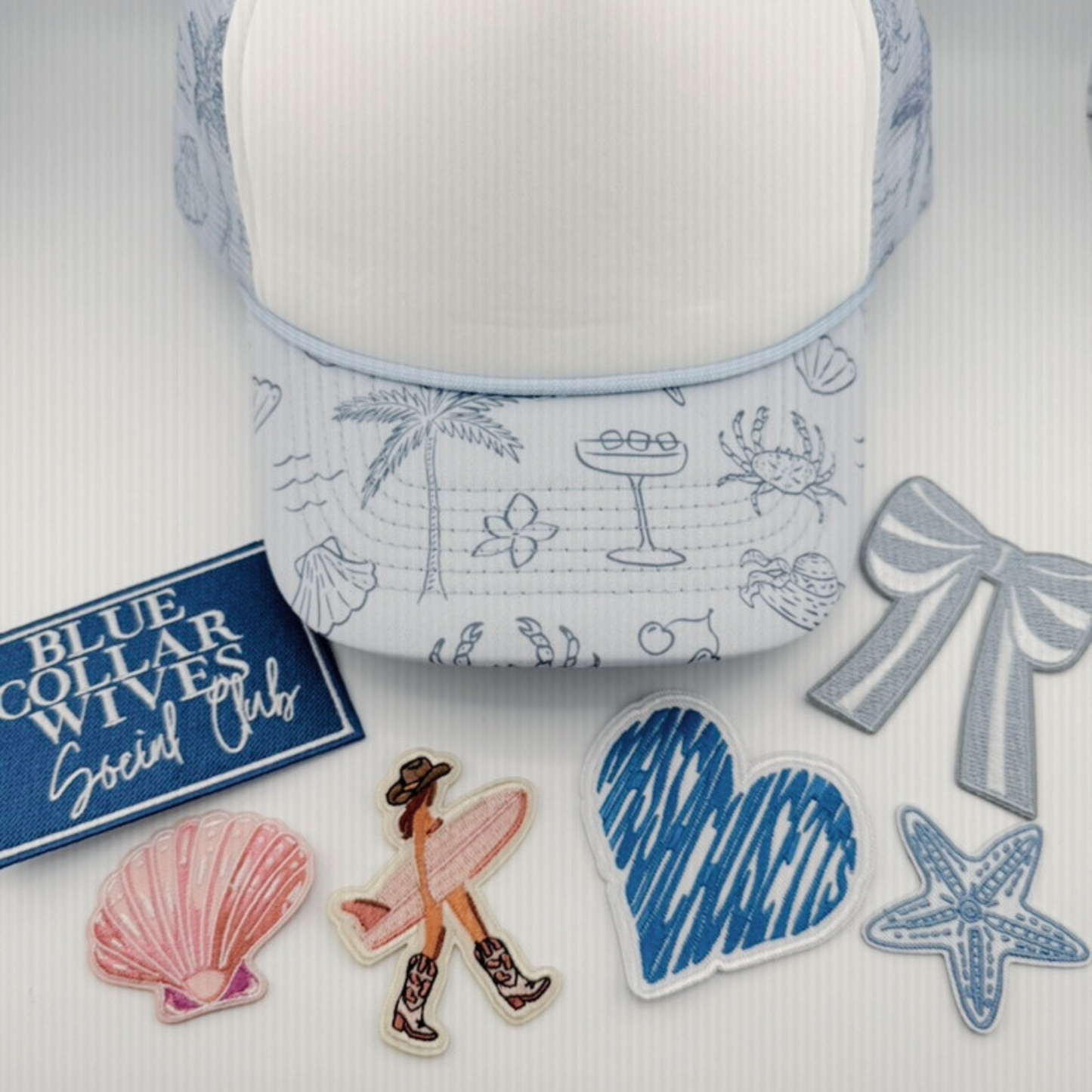 TEELUX - TRUCKER HAT BLANK - BLUE COASTAL