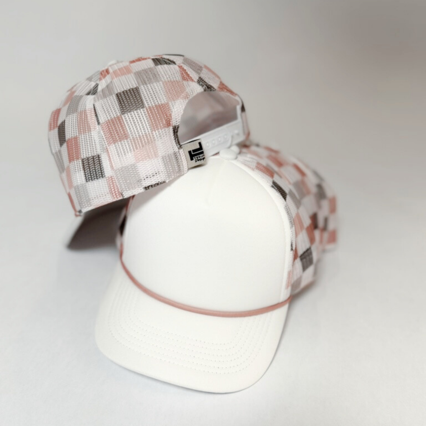 TEELUX - TRUCKER HAT BLANK - Neutral Multicolored Checkered